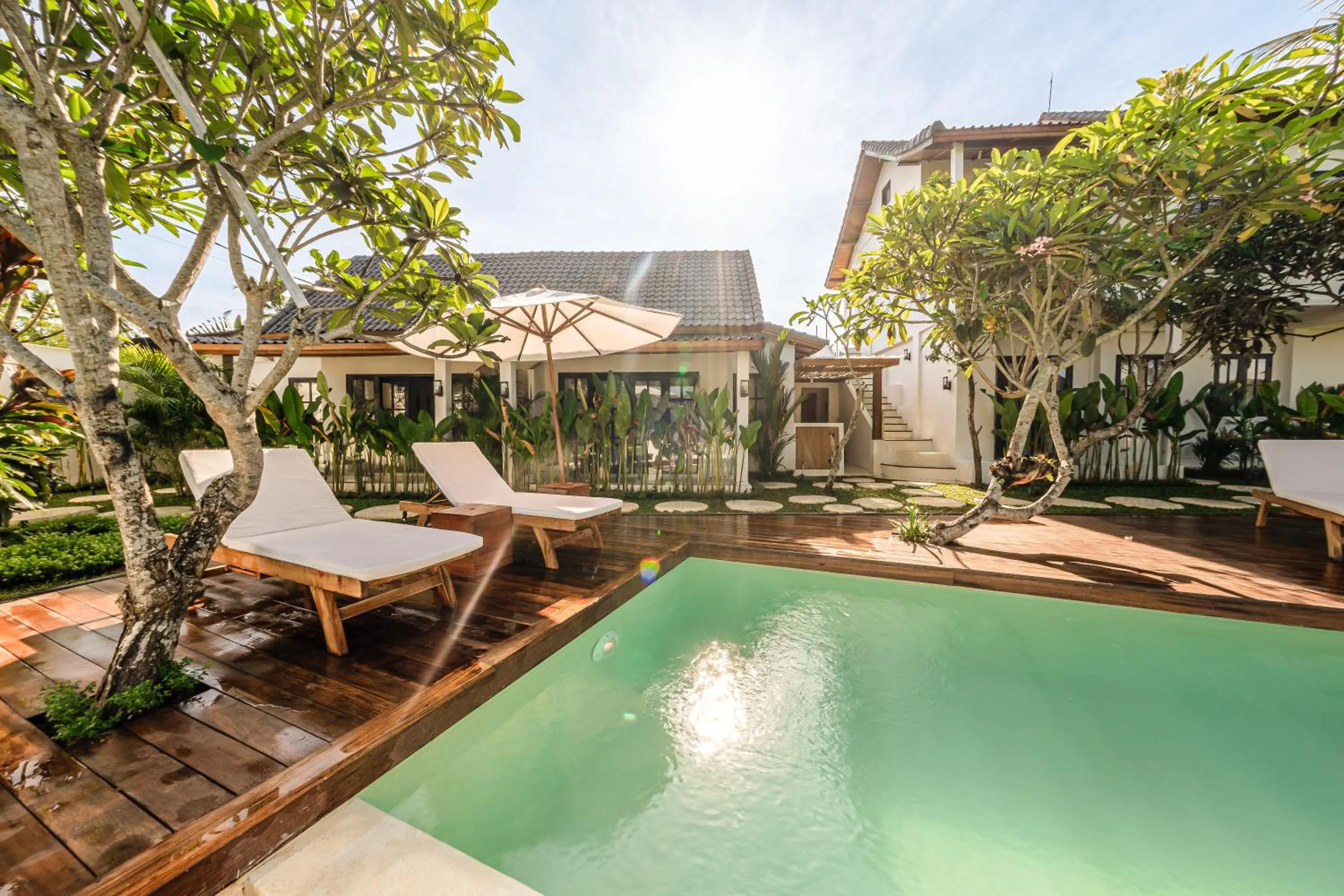 Property building in Sarang Apartments by EVDEkimi - Rice field escape with Yoga lounge, Lush garden - Long stay extras