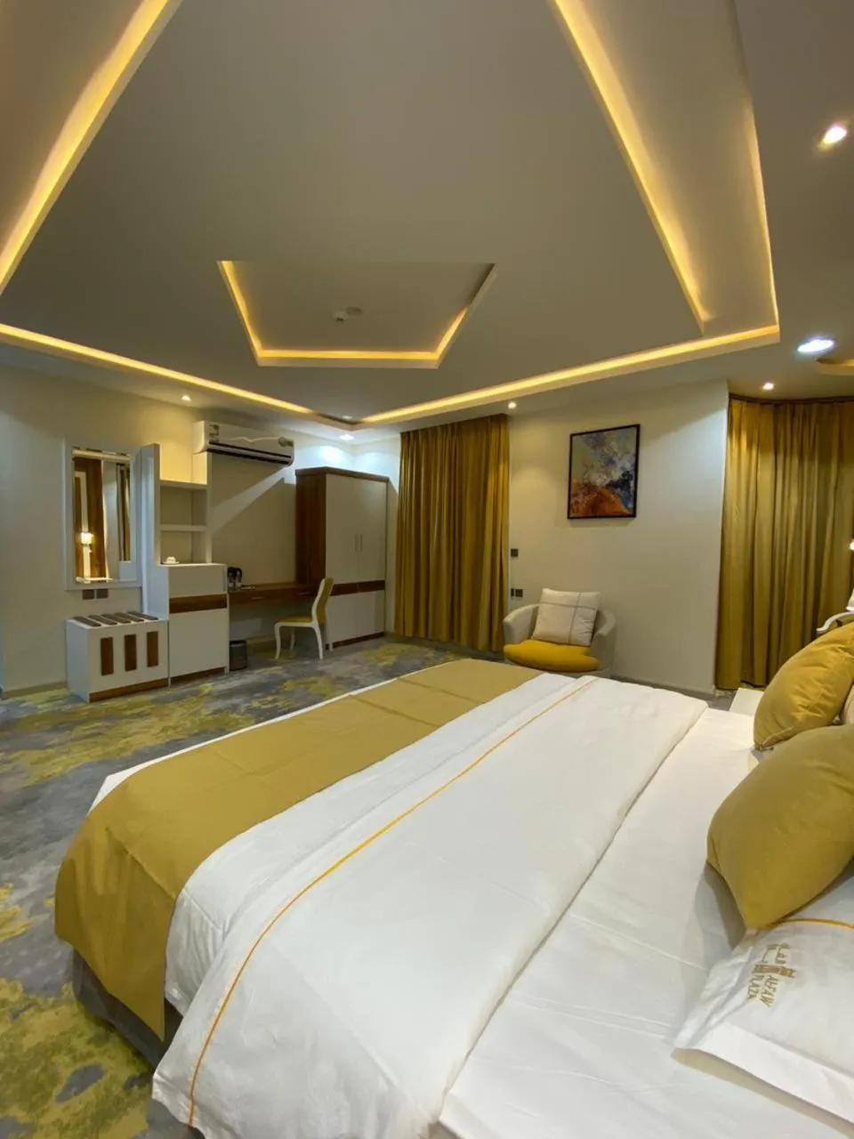 Bed in فندق الفاو بلازا