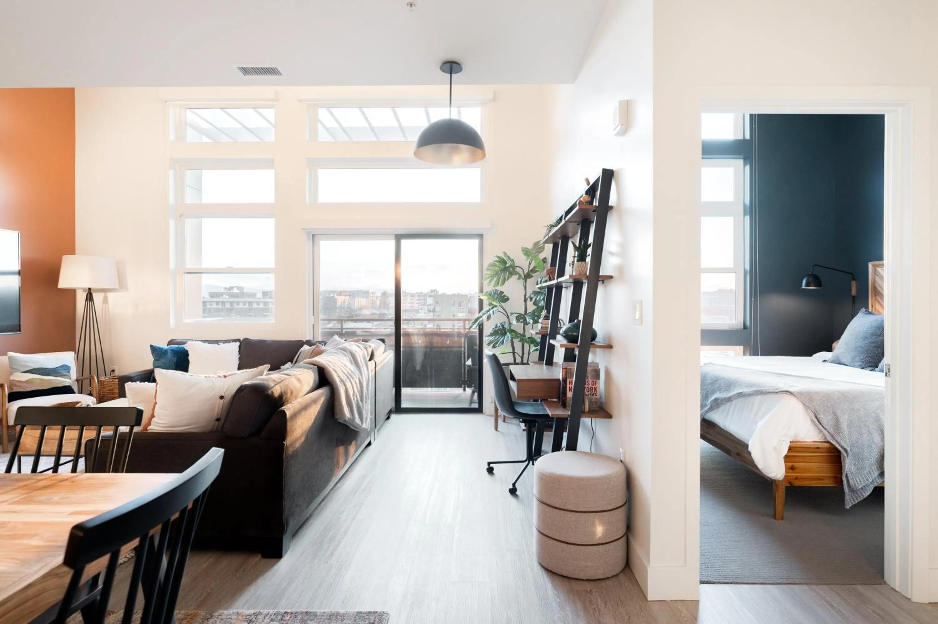 Living room, Bed in Bold & Elevated | Espadin LoHi