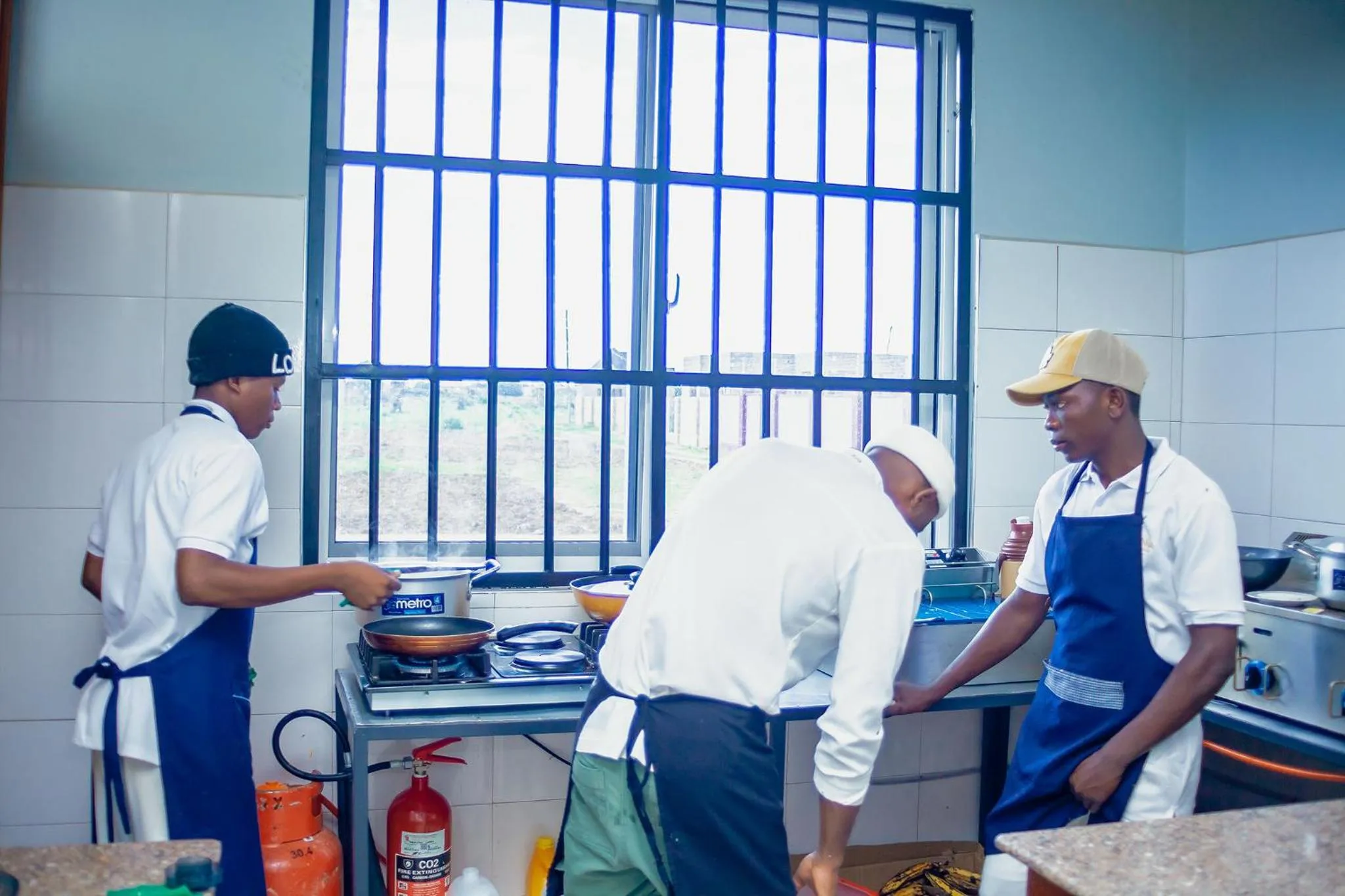 People in Teranga Lodge and Restaurant