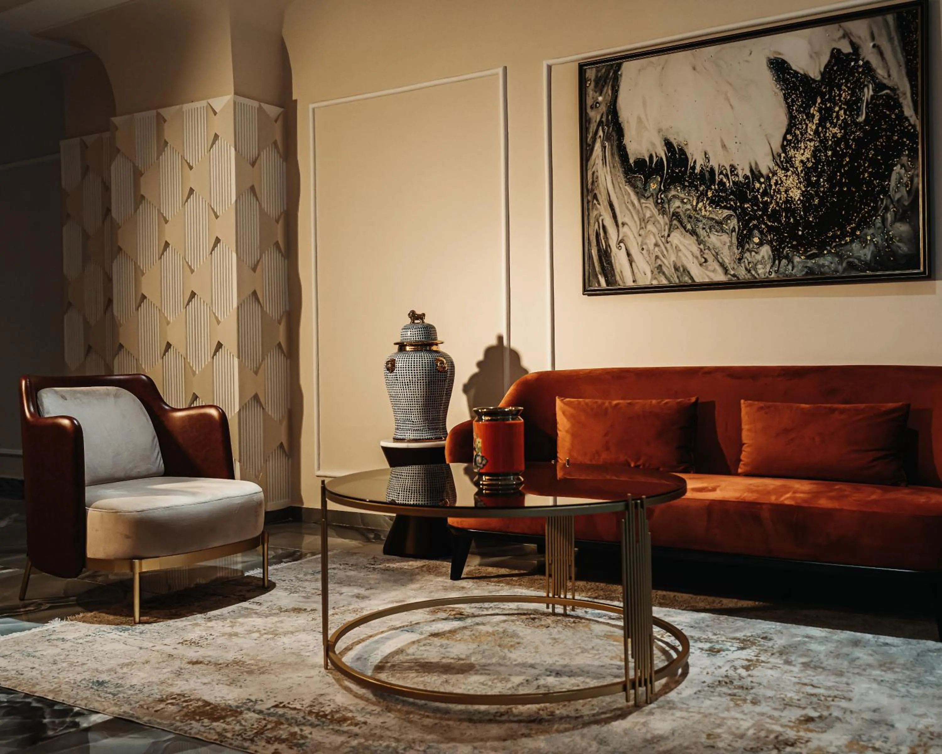 Seating area in City Hotel by Waves