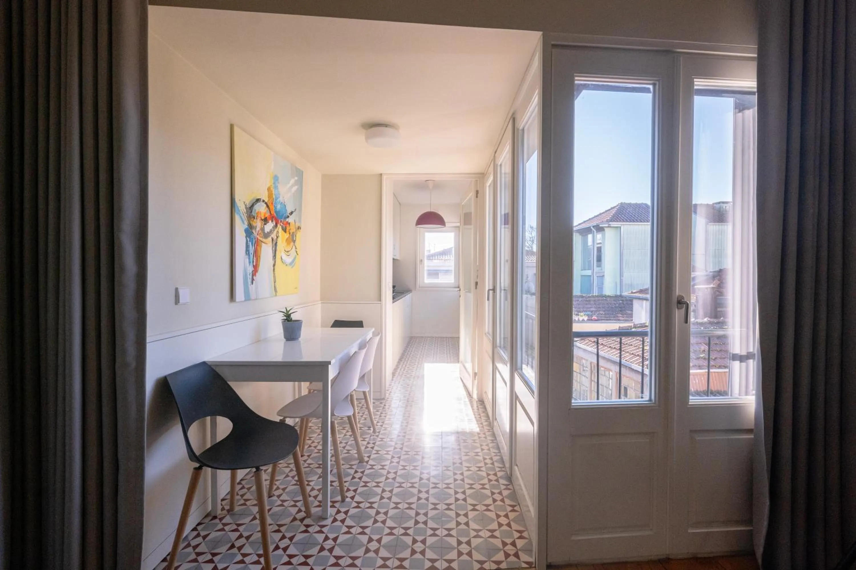 Seating area in Oporto Trendy Apartments