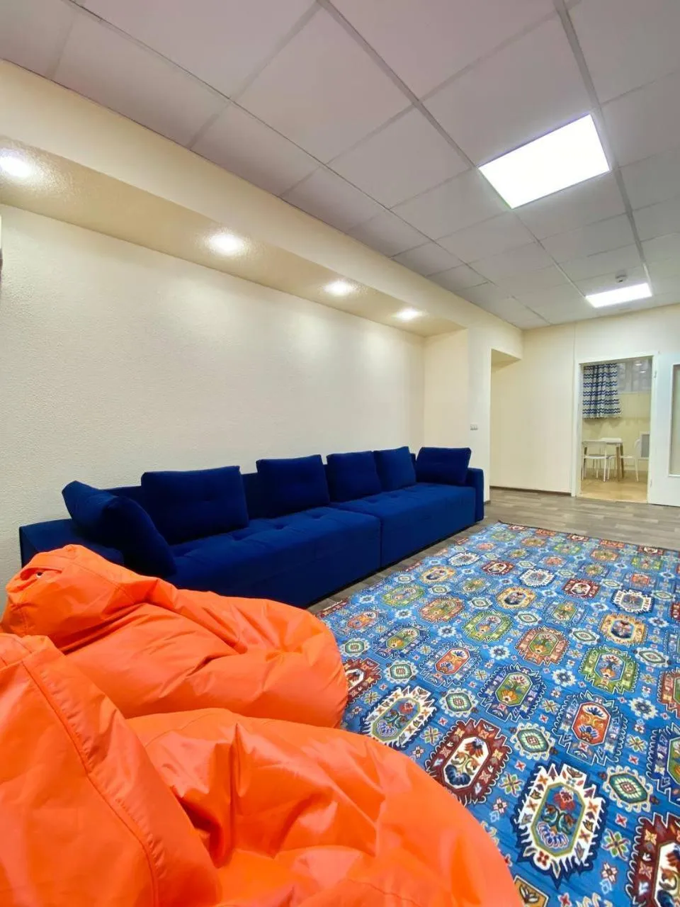 Communal lounge/ TV room in Alma-Ata Hostel