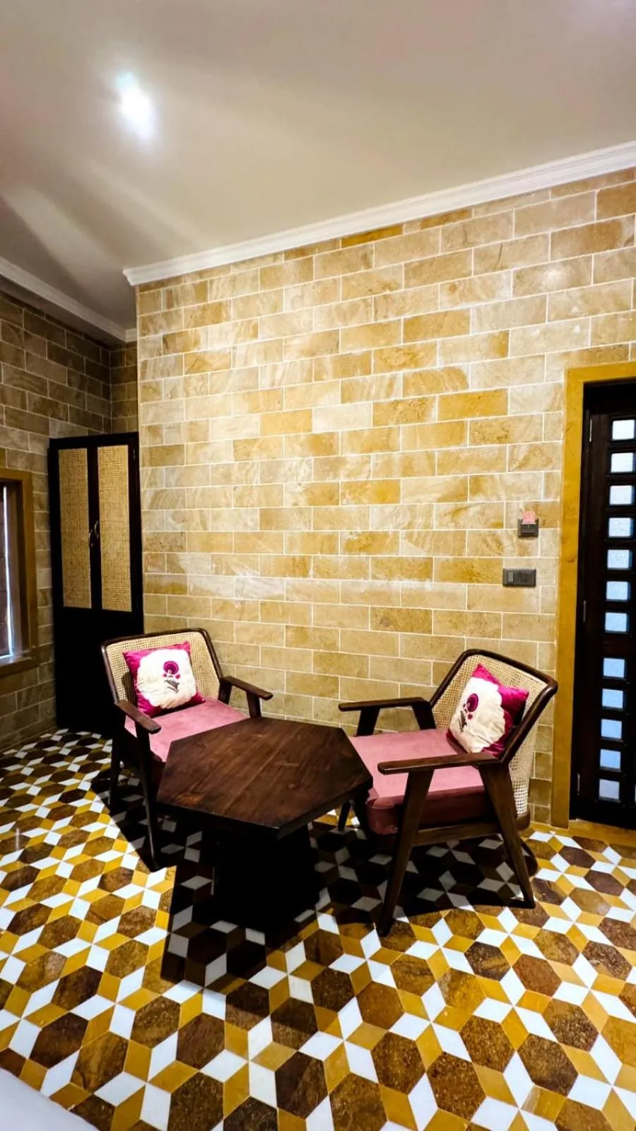 Seating area in Guulab Haveli - Opp Fort