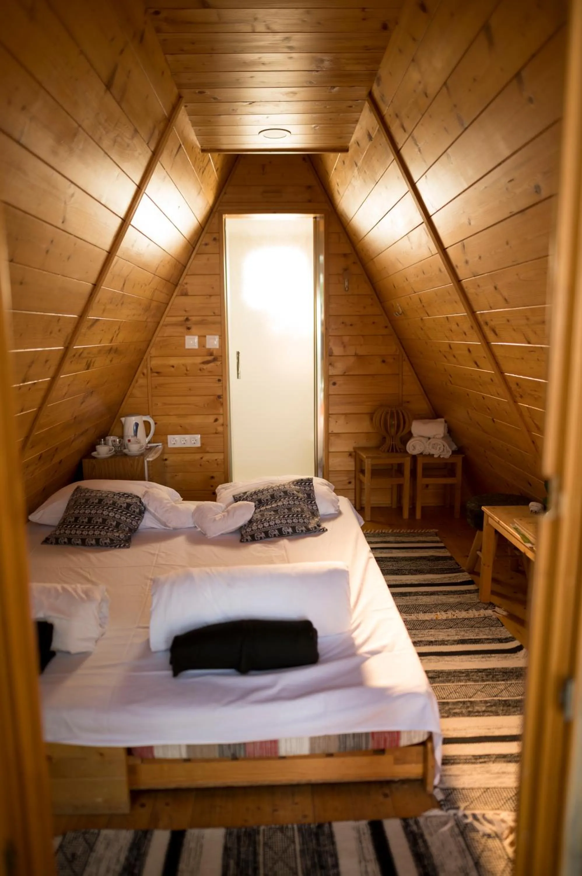 Bed in Zagreb Camp Bungalows