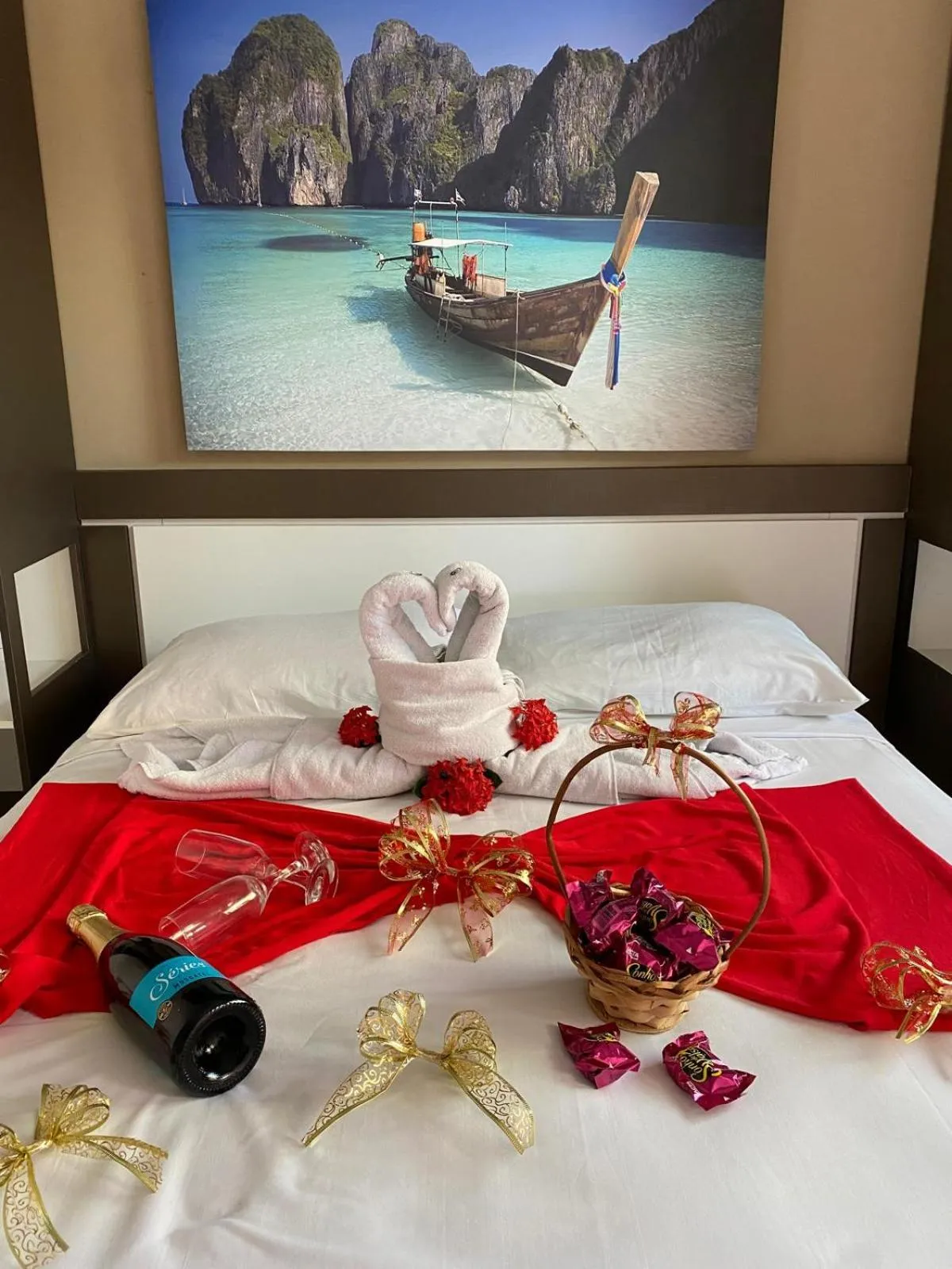 Bed in Pousada Ondas do Mar