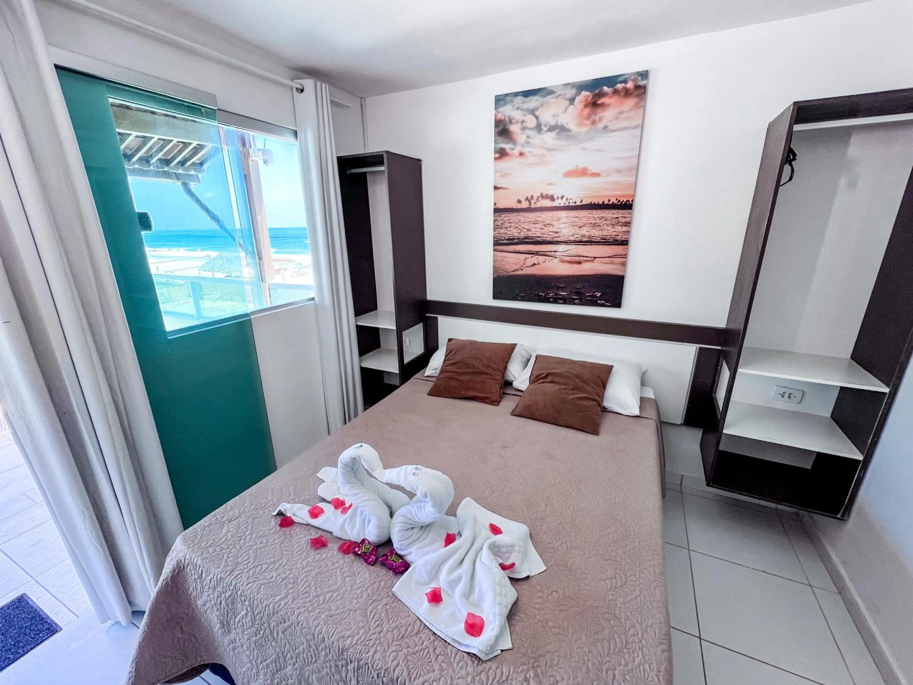 Bed in Pousada Ondas do Mar