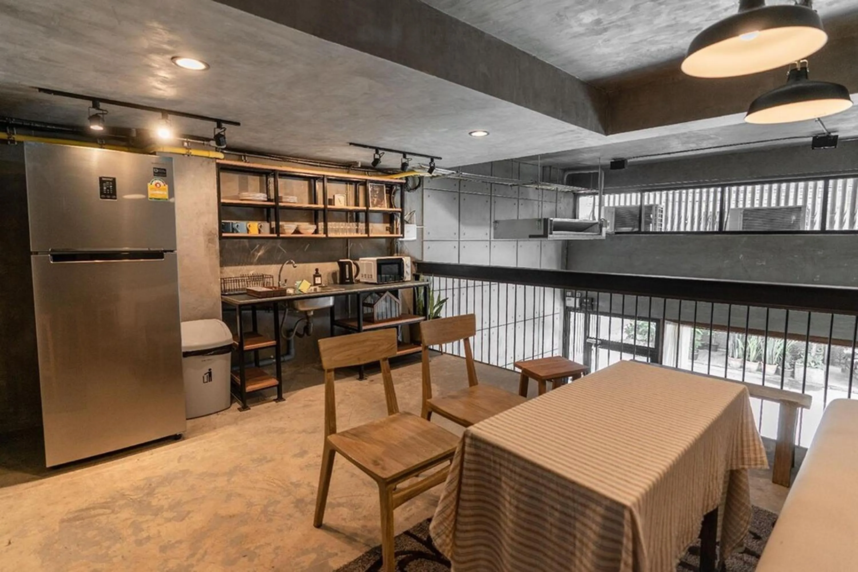 Kitchen or kitchenette in Once in a Blue Moon Cafe and Hostel