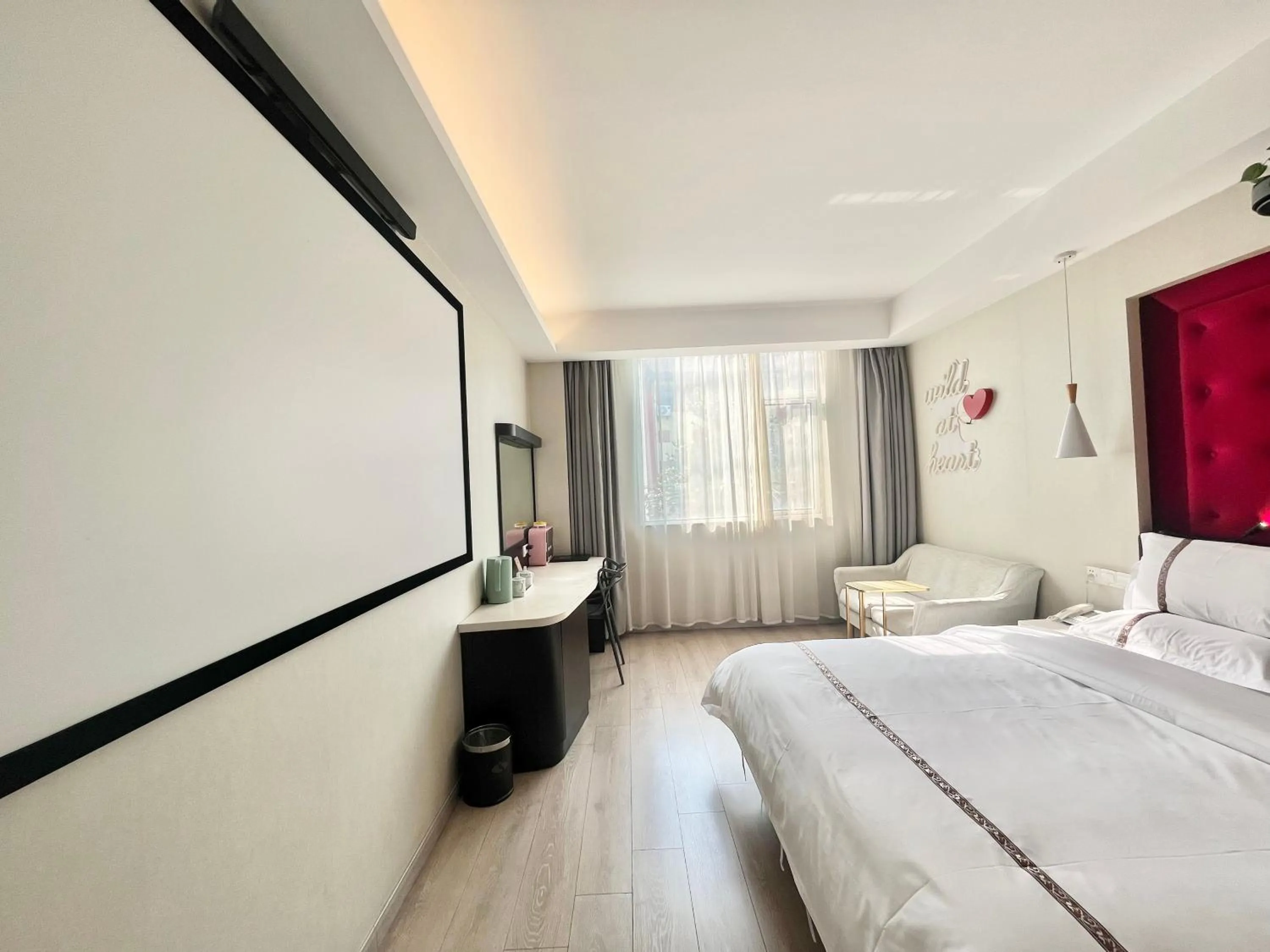 Bed in Tianshui Times Hotel Zhangjiagang