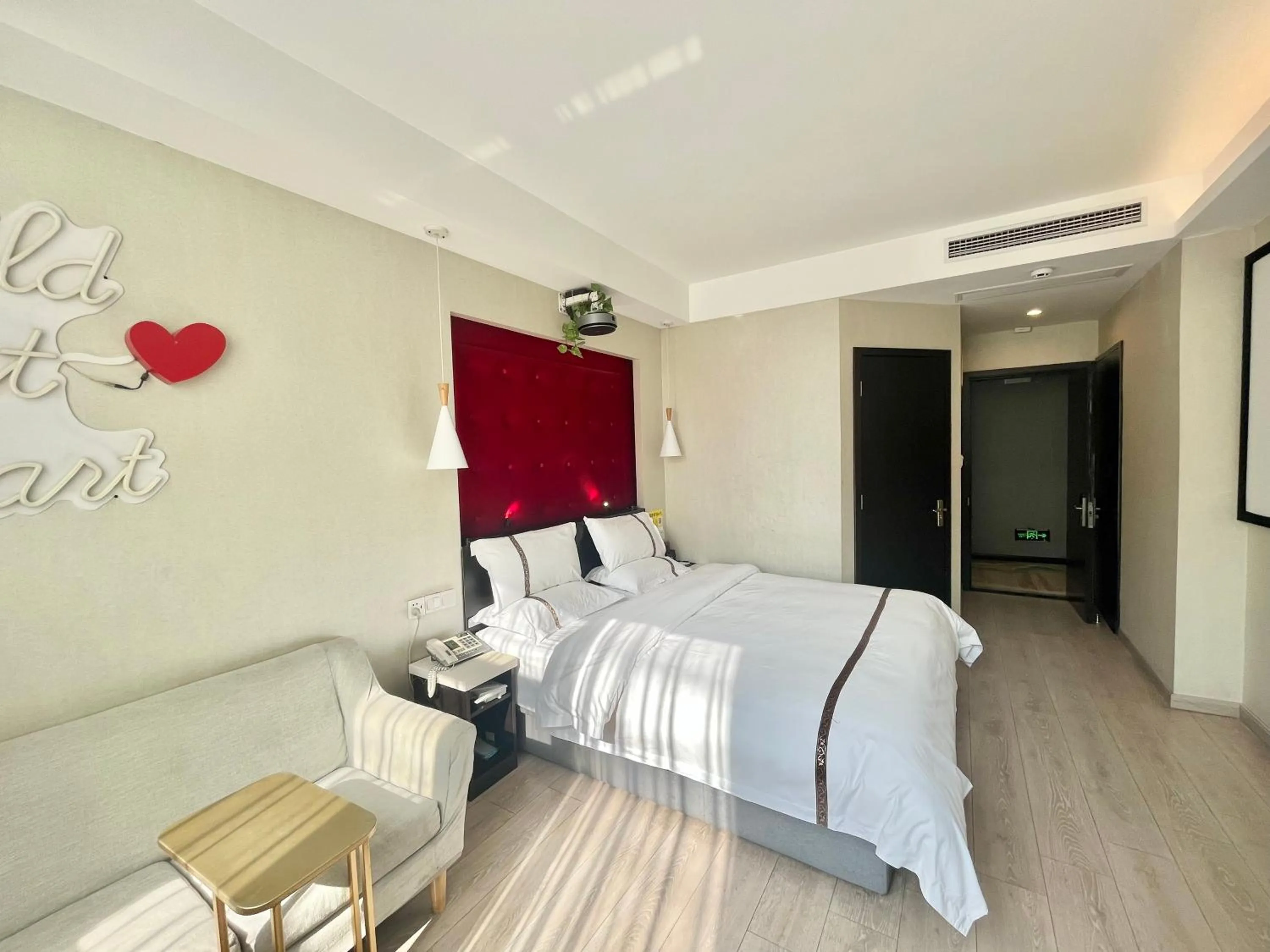 Bed in Tianshui Times Hotel Zhangjiagang