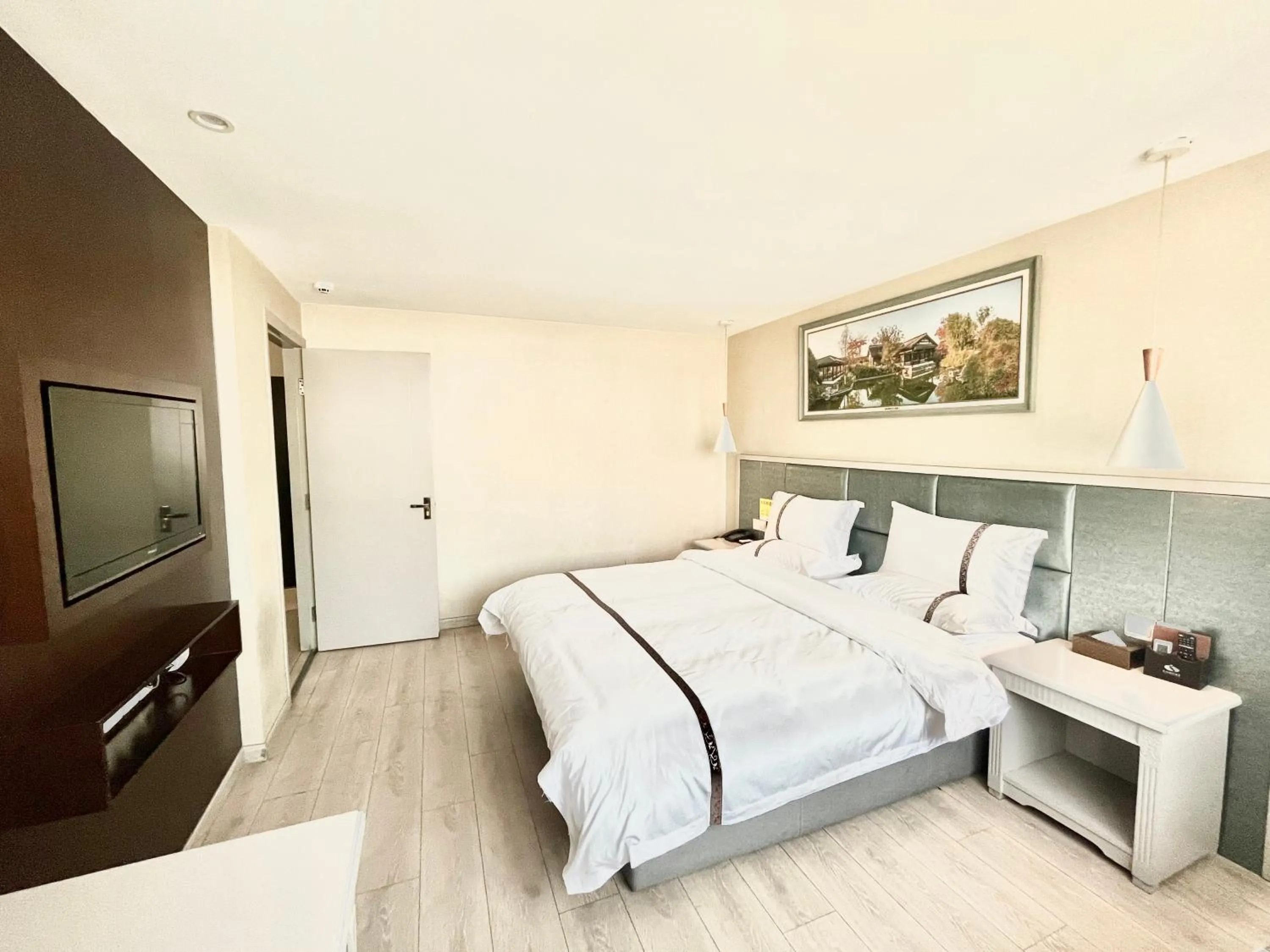 Bed in Tianshui Times Hotel Zhangjiagang