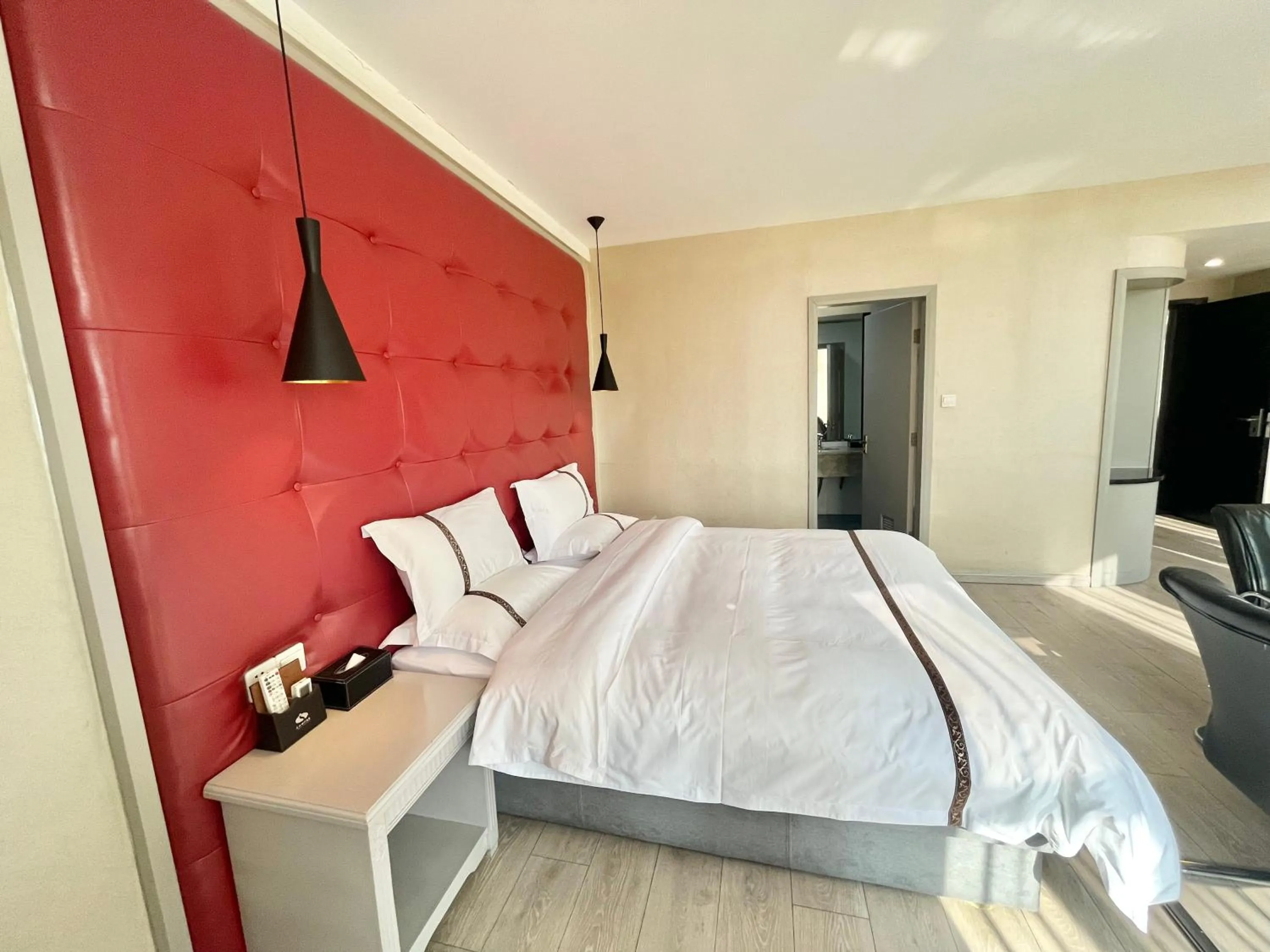 Bed in Tianshui Times Hotel Zhangjiagang