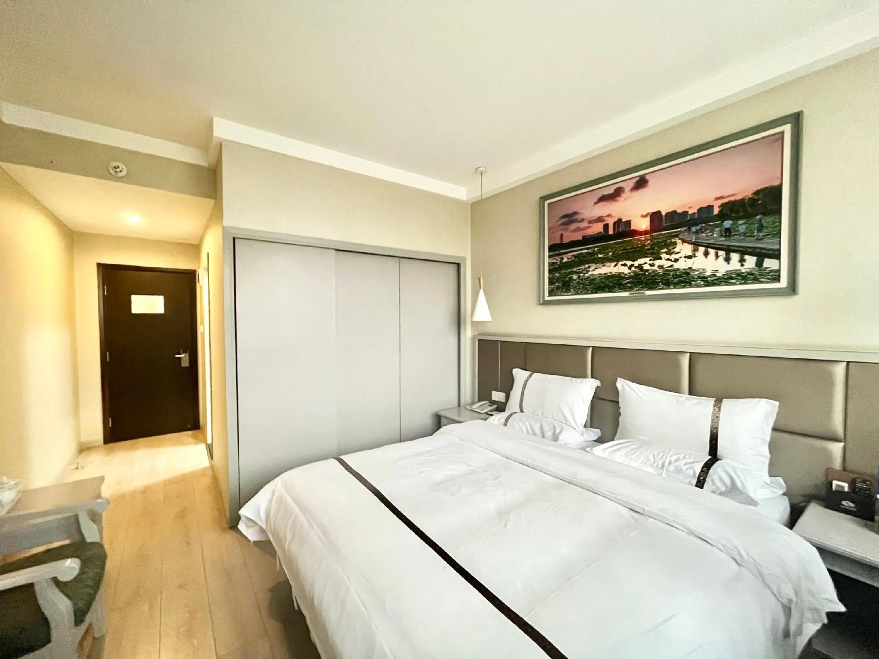 Bed in Tianshui Times Hotel Zhangjiagang