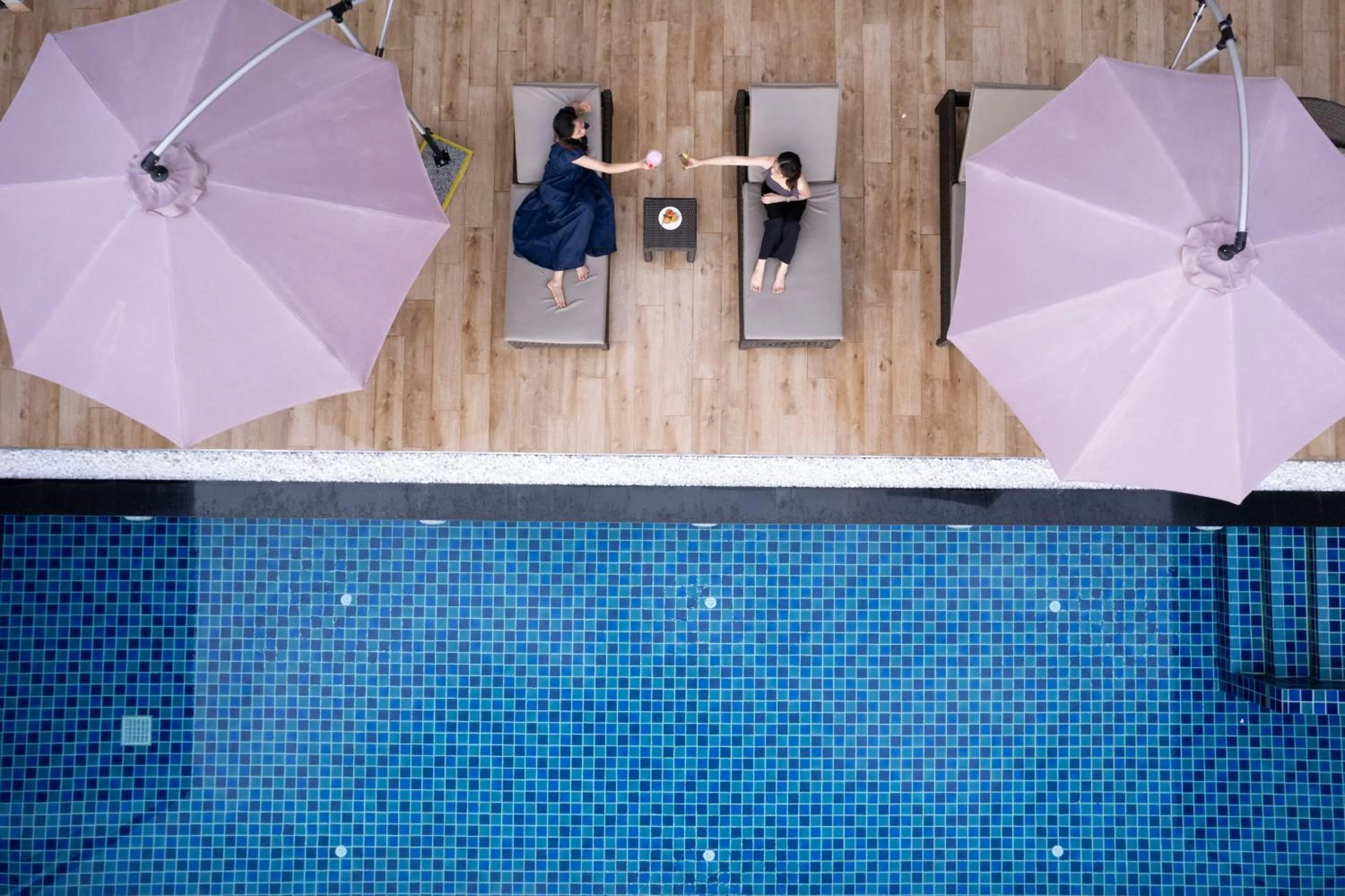 Pool view in Mintra Hotel Vientiane