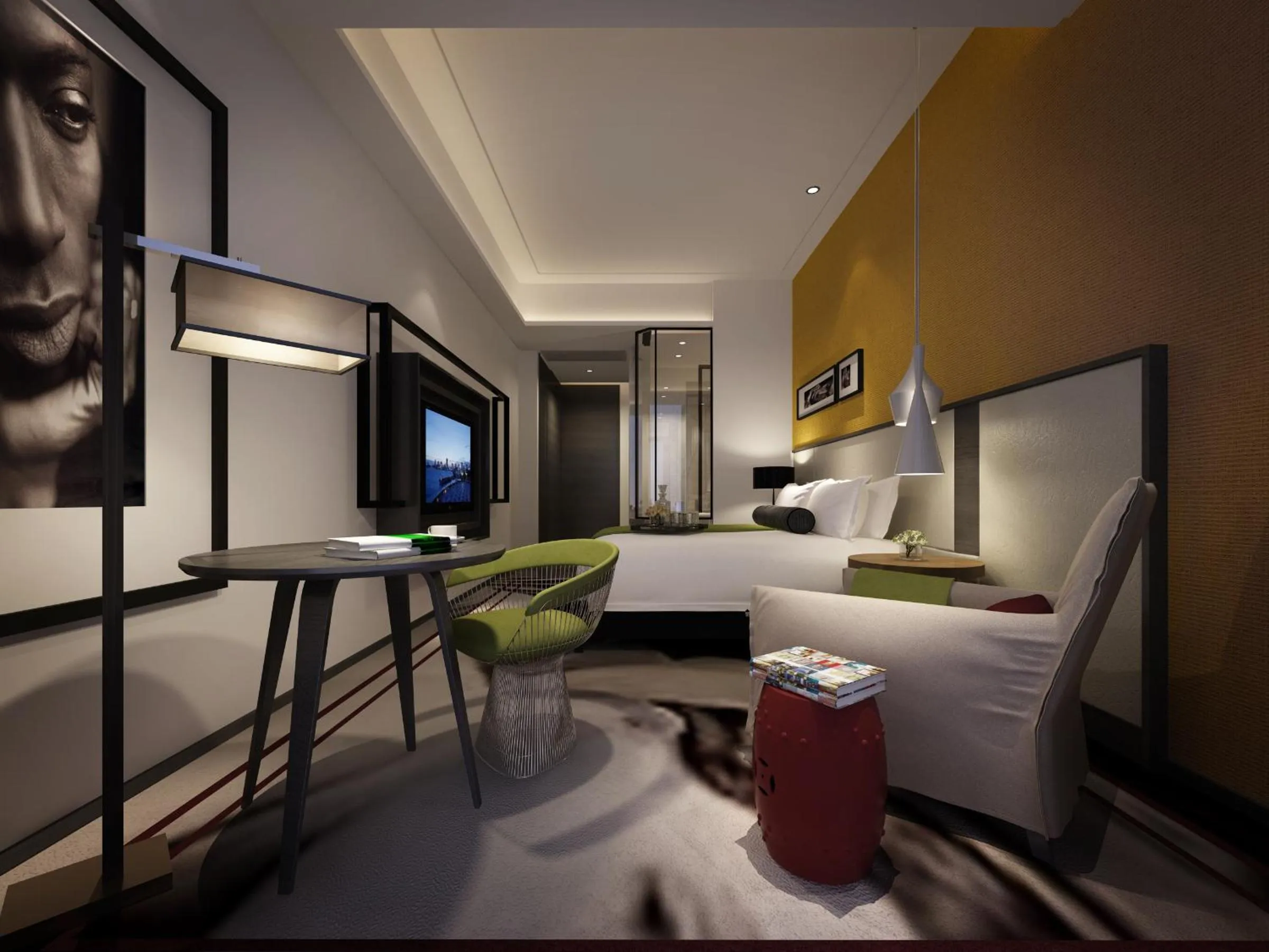 Photo of the whole room, Bed in Beijing Dieshang Boutique Hotel