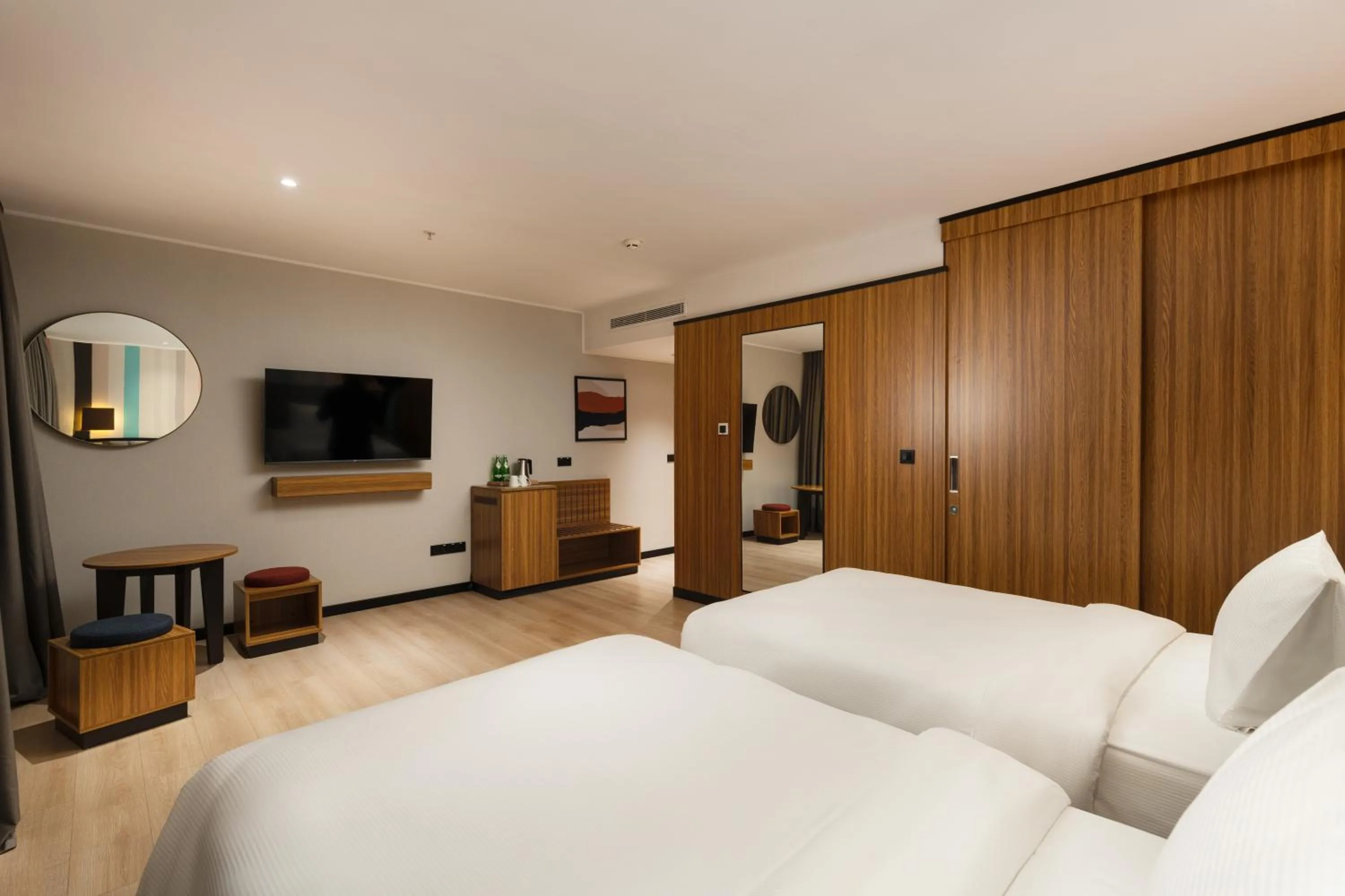 TV and multimedia, Bed in Ramada Encore by Wyndham Tashkent