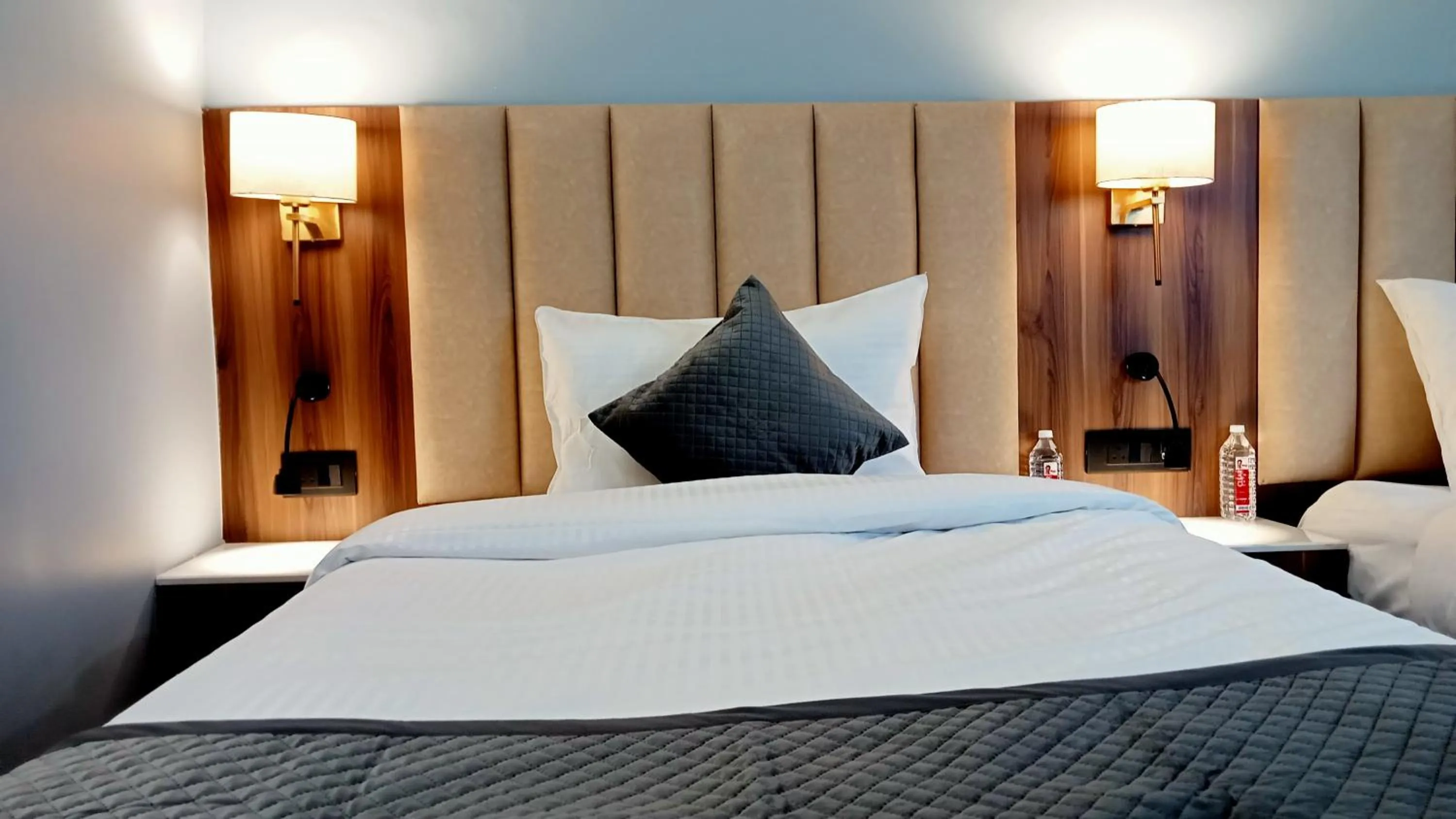 View (from property/room), Bed in HOTEL SHYAM PALACE INDIA AGRA