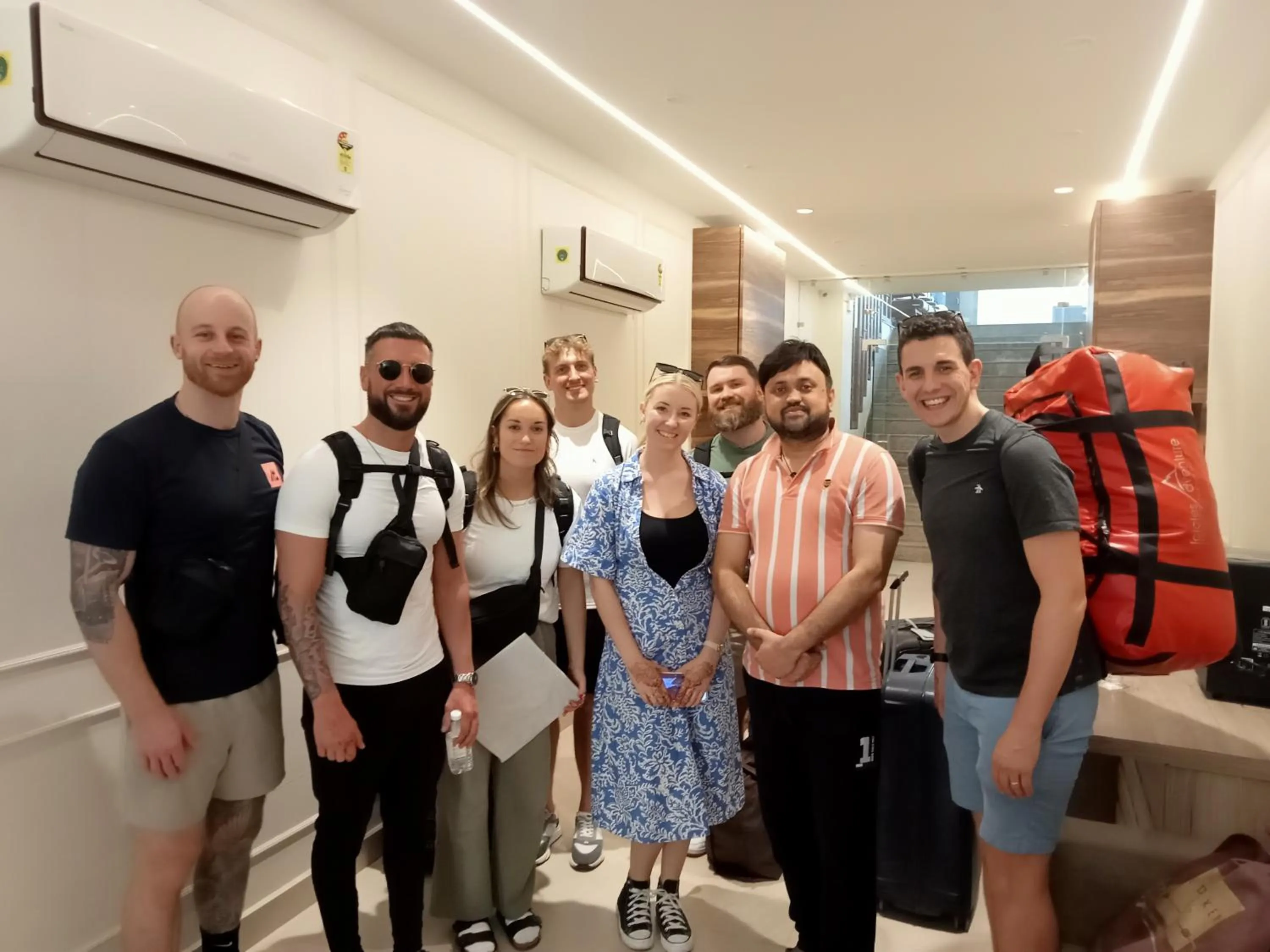 group of guests in HOTEL SHYAM PALACE INDIA AGRA