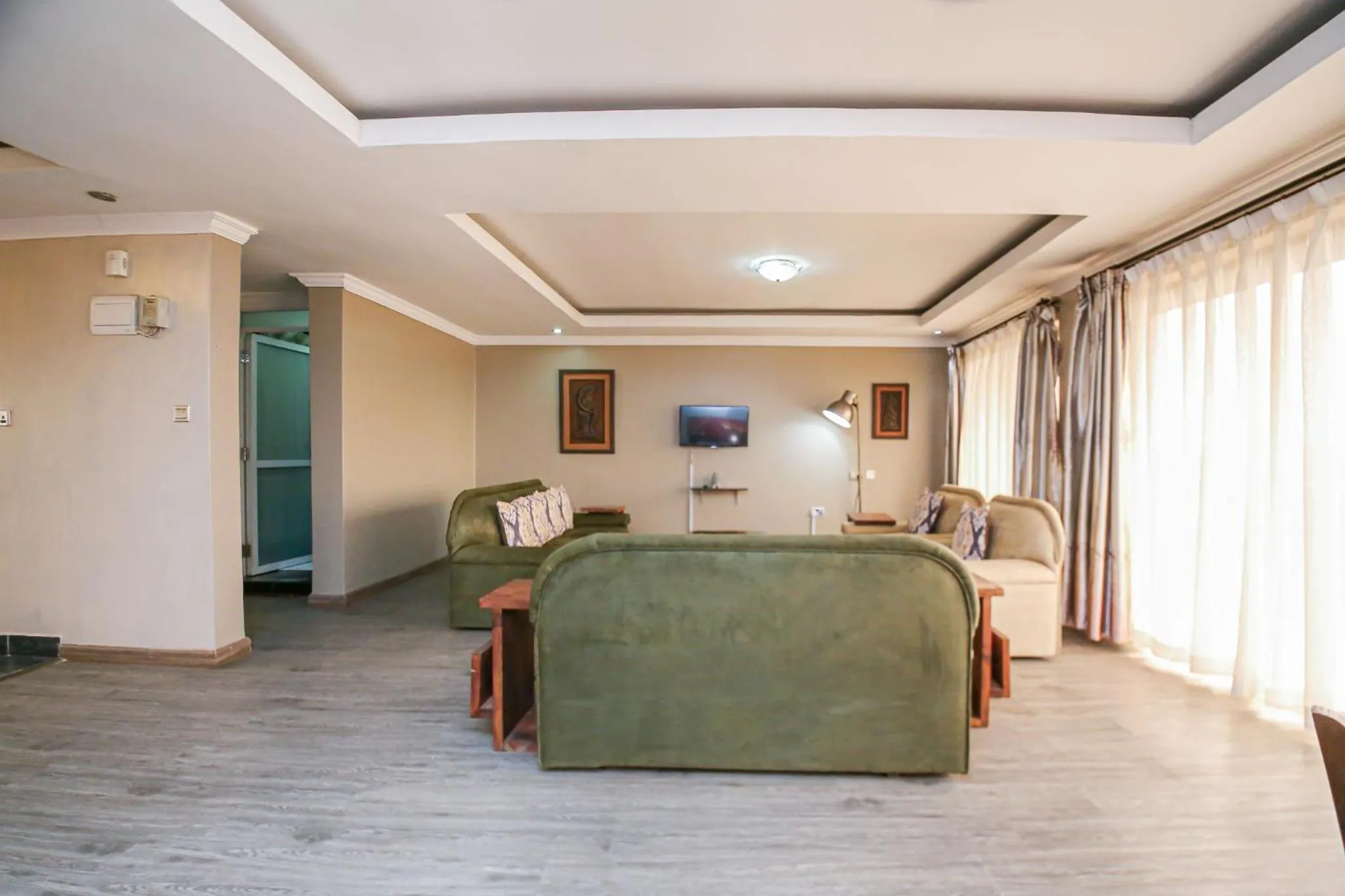 Living room in Eldon Apartments & Suites