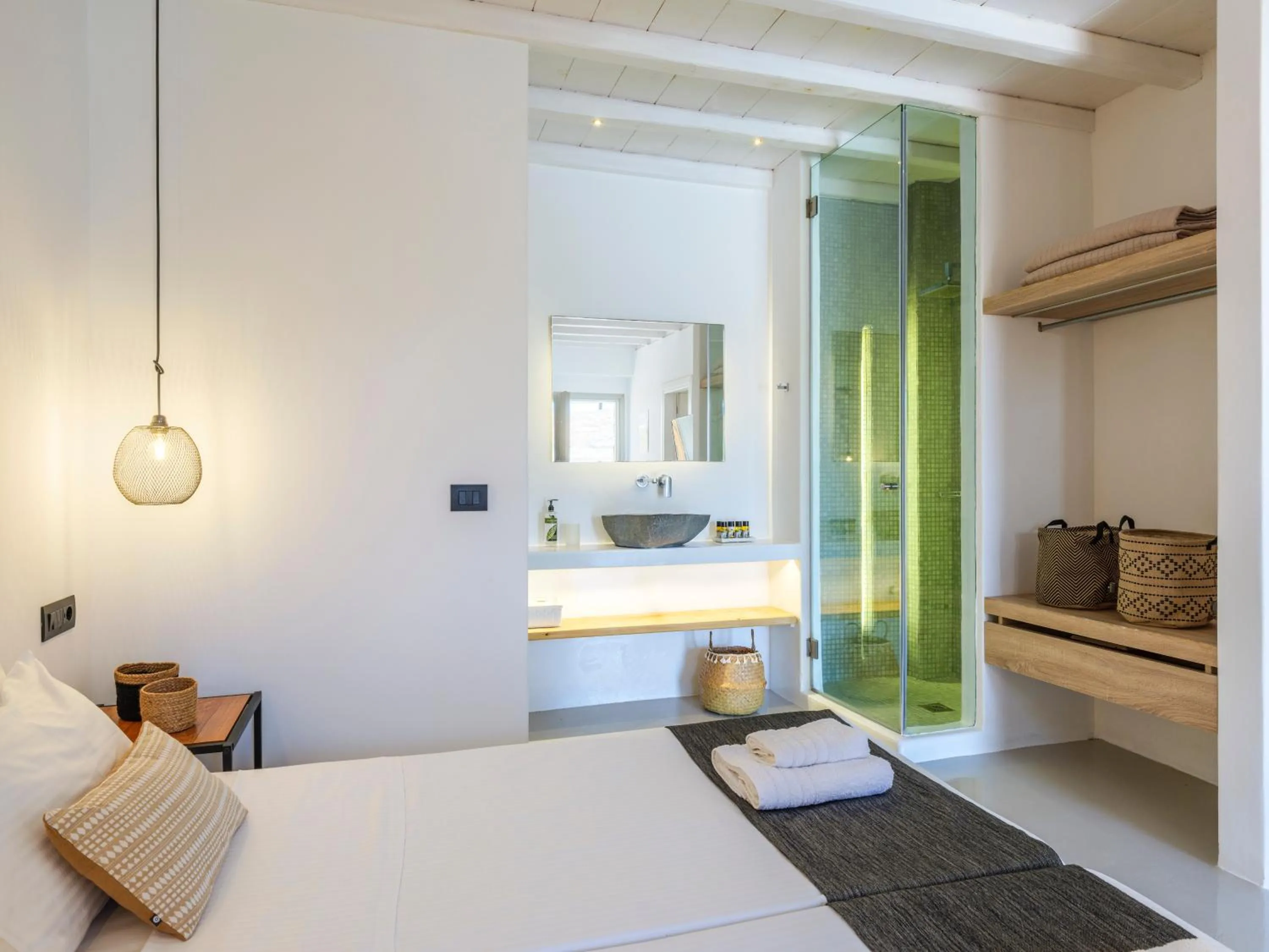 Shower in Mykonos Residence Villas & Suites Merchia beach