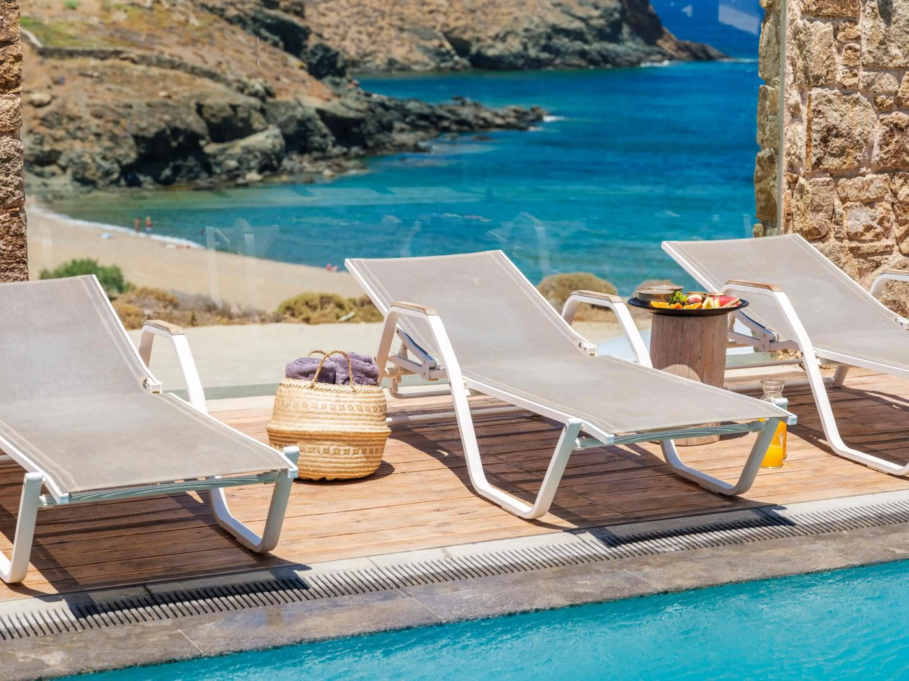 Beach in Mykonos Residence Villas & Suites Merchia beach