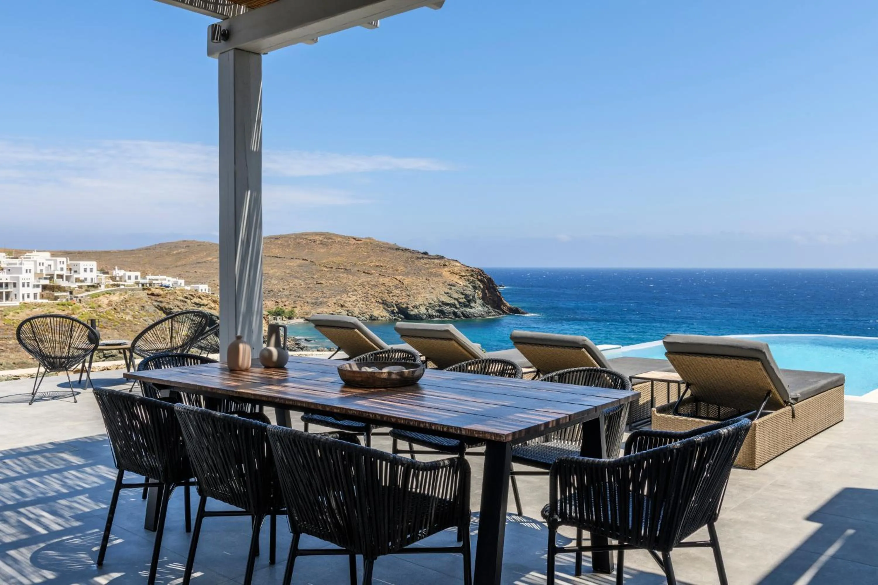 Patio in Mykonos Residence Villas & Suites Merchia beach
