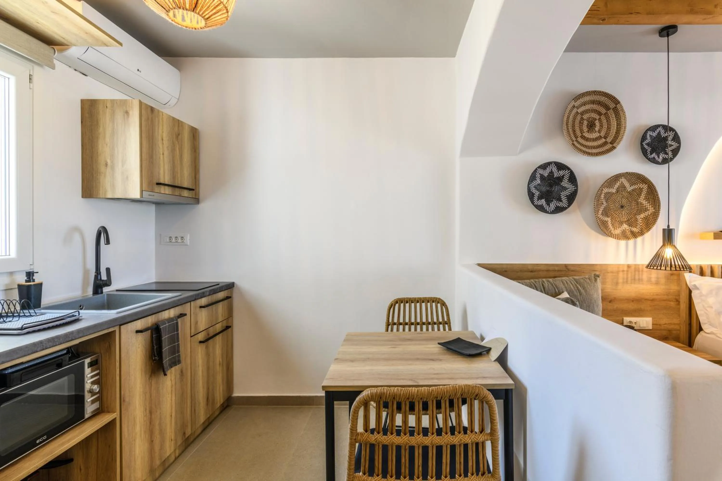 Kitchen or kitchenette in Mykonos Residence Villas & Suites Merchia beach