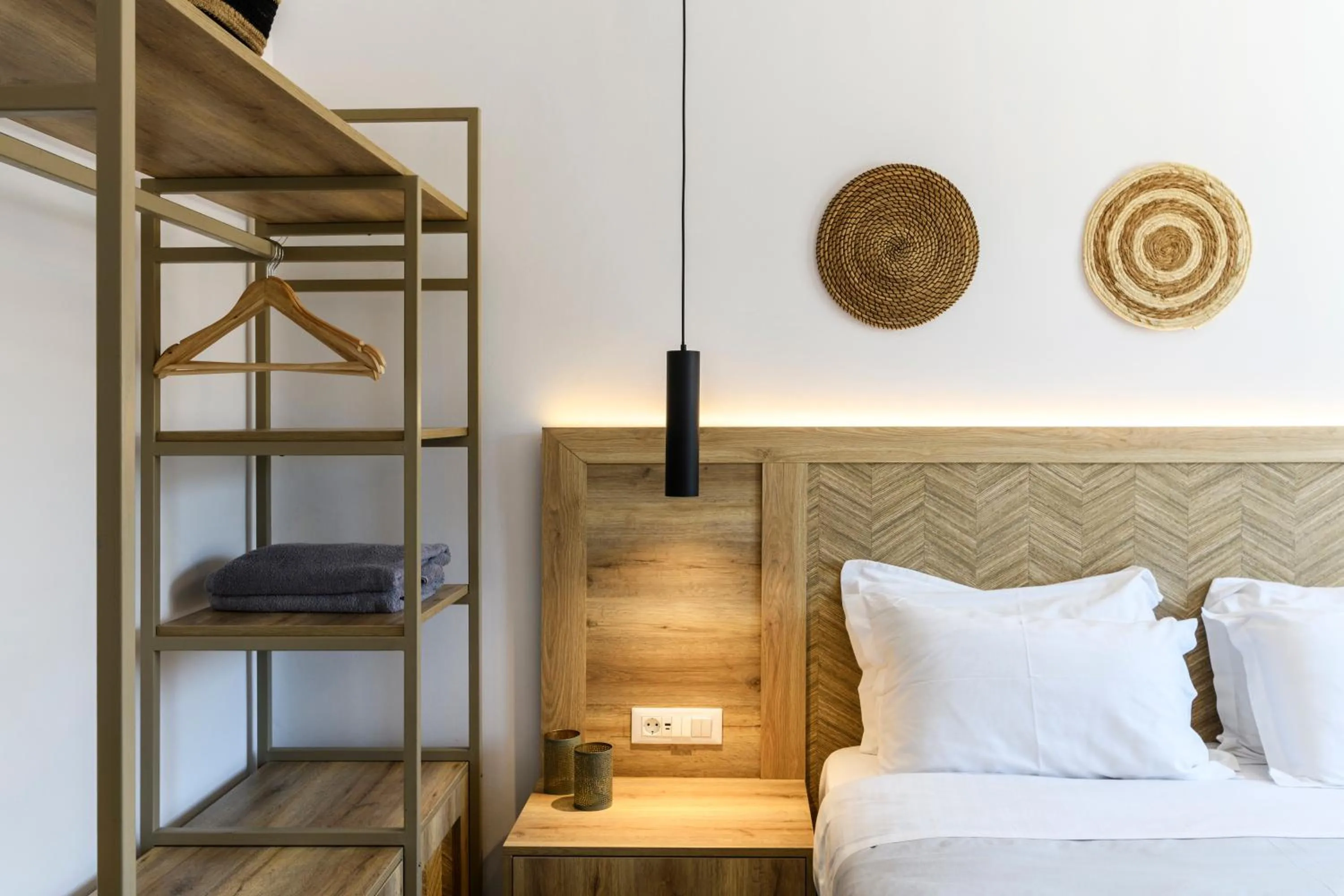 Bed in Mykonos Residence Villas & Suites Merchia beach