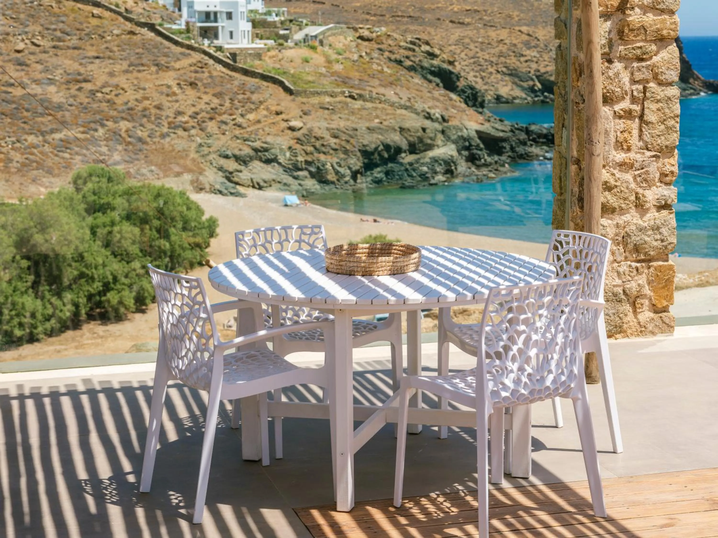Patio in Mykonos Residence Villas & Suites Merchia beach