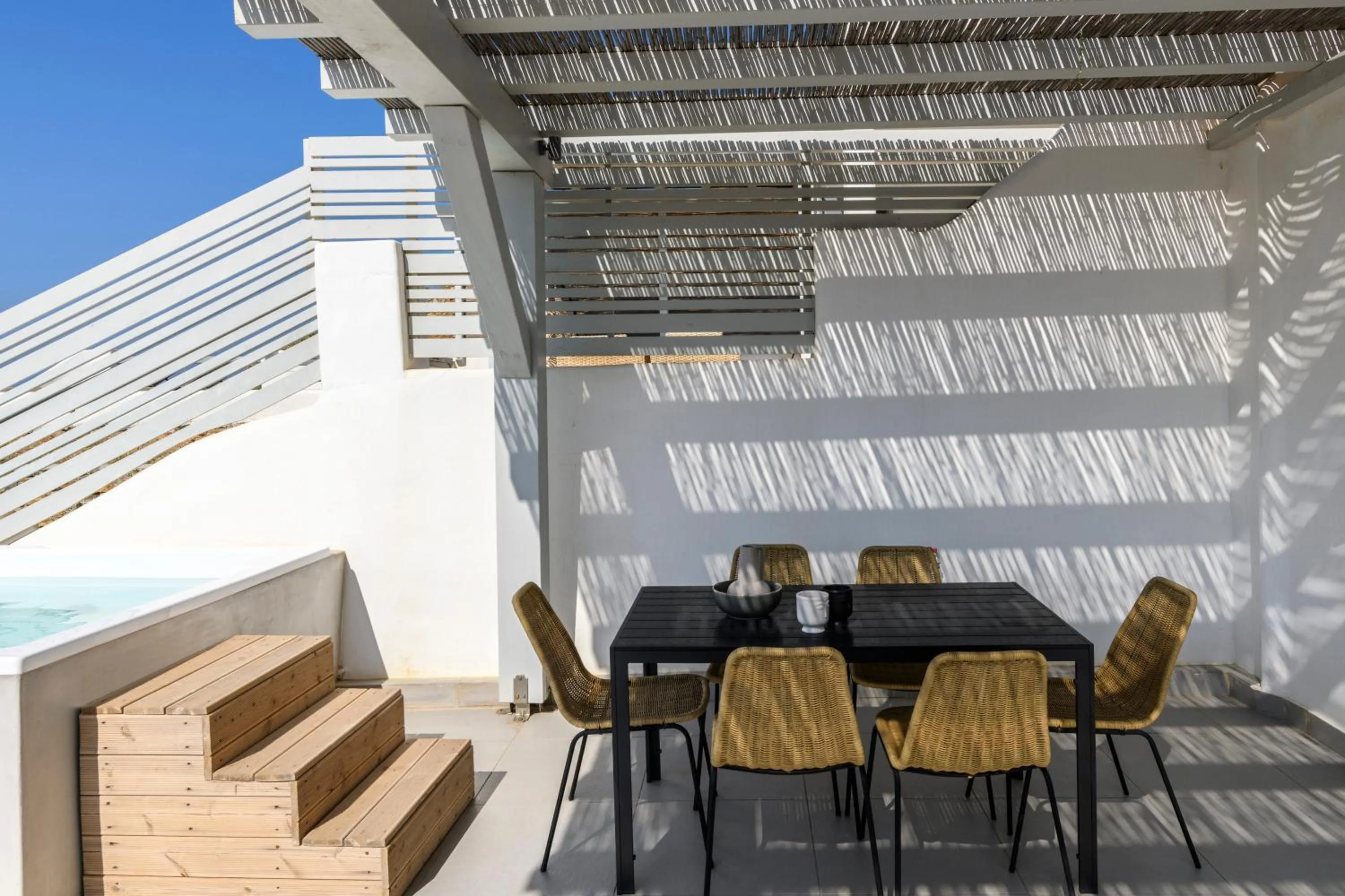 Patio in Mykonos Residence Villas & Suites Merchia beach