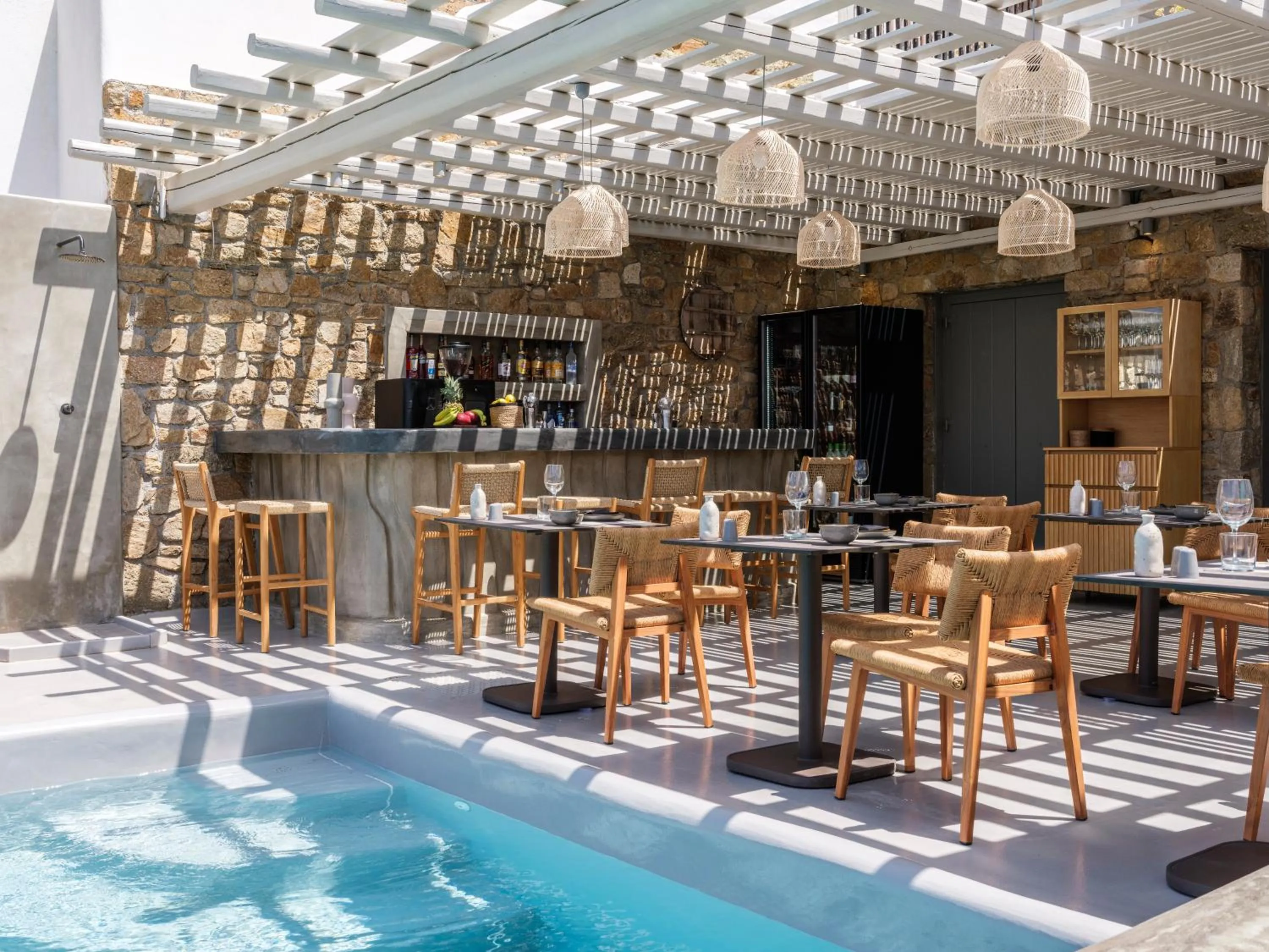 Shower in Mykonos Residence Villas & Suites Merchia beach