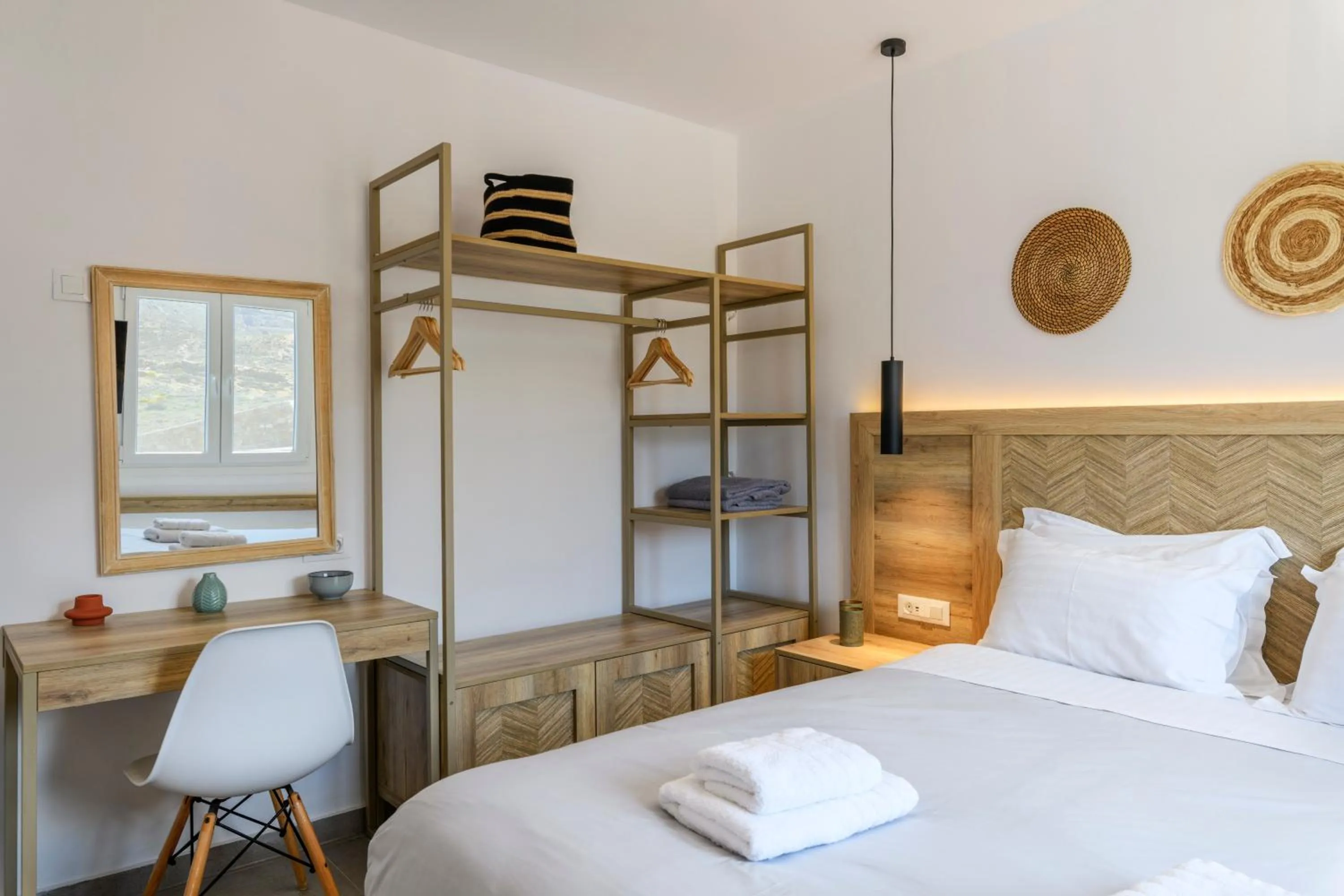 Bed in Mykonos Residence Villas & Suites Merchia beach
