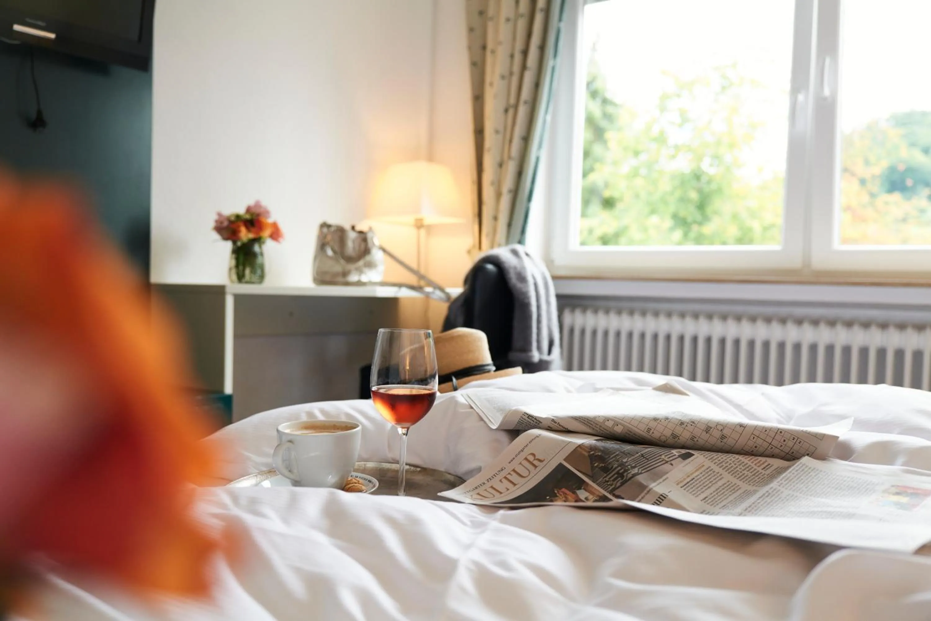 Bedroom, Bed in Landgasthof Läuterhäusle