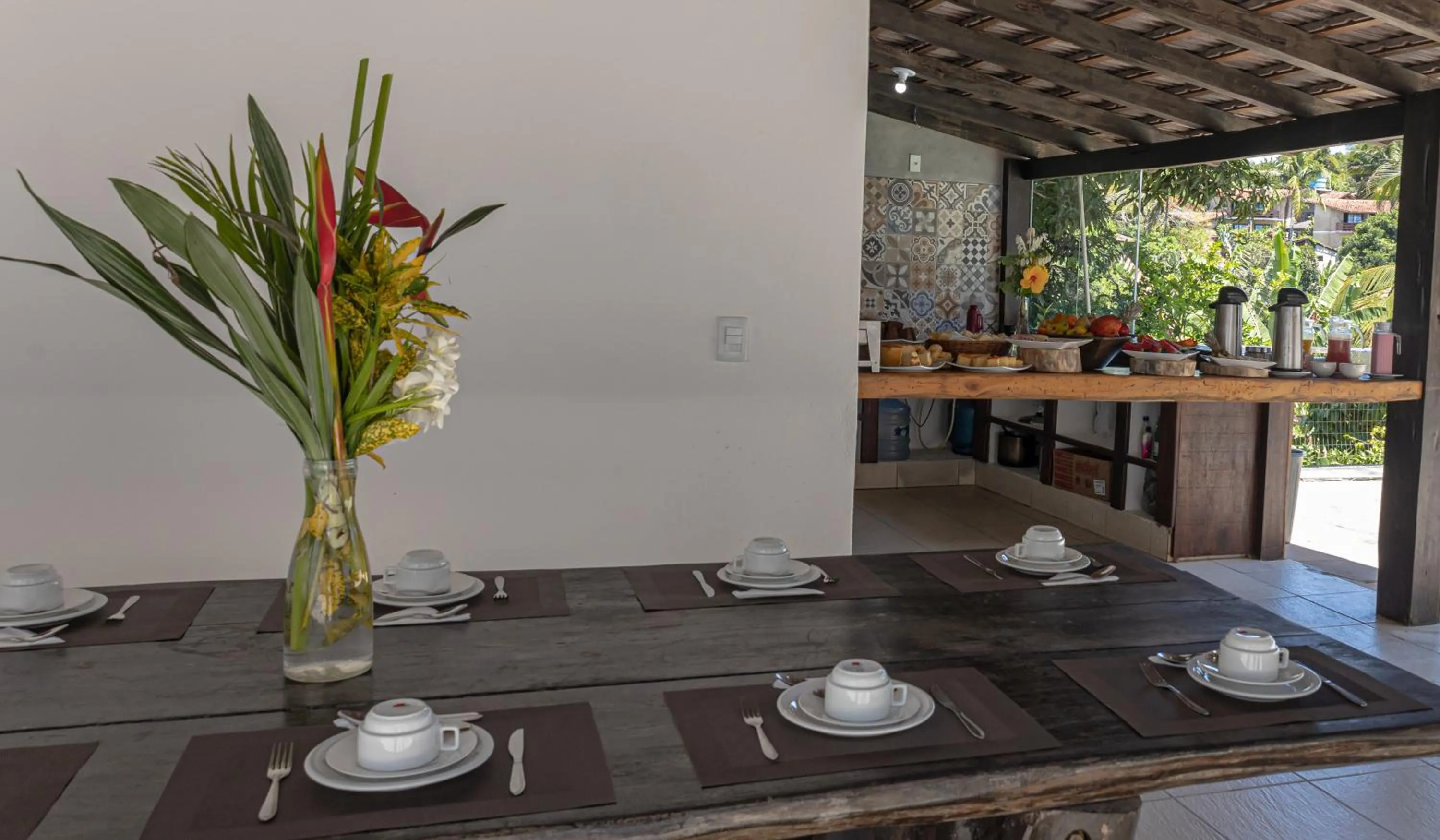 Dining area in Pousada Recanto dos Pássaros - Arraial d'Ajuda