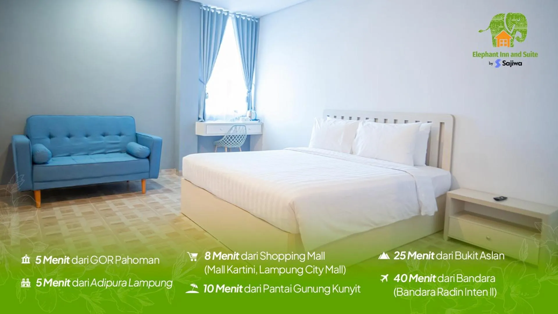 Bed in Elephant Inn and Suite by Sajiwa