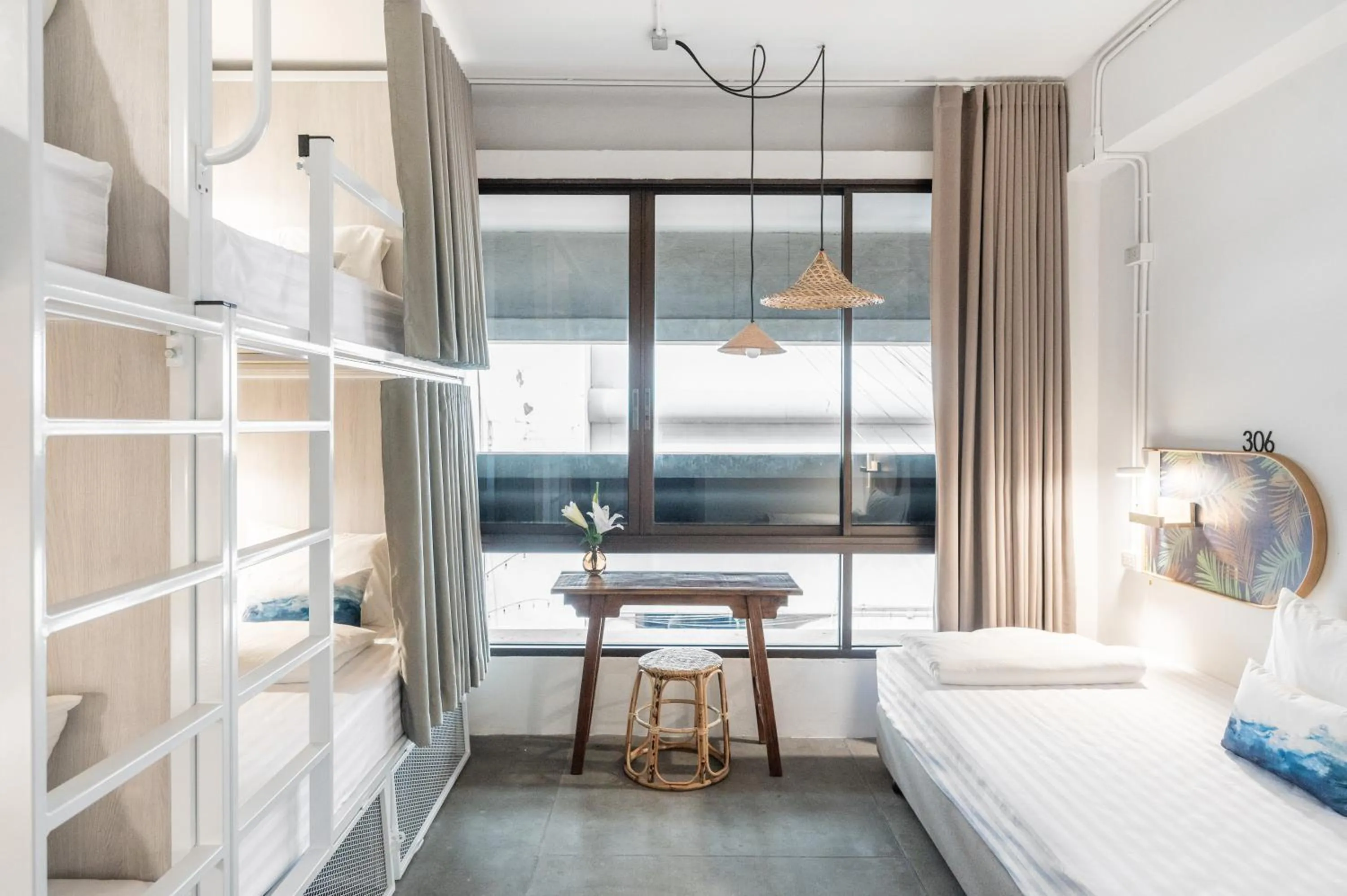 Bed in Unplugged at Bangrak Design Hostel