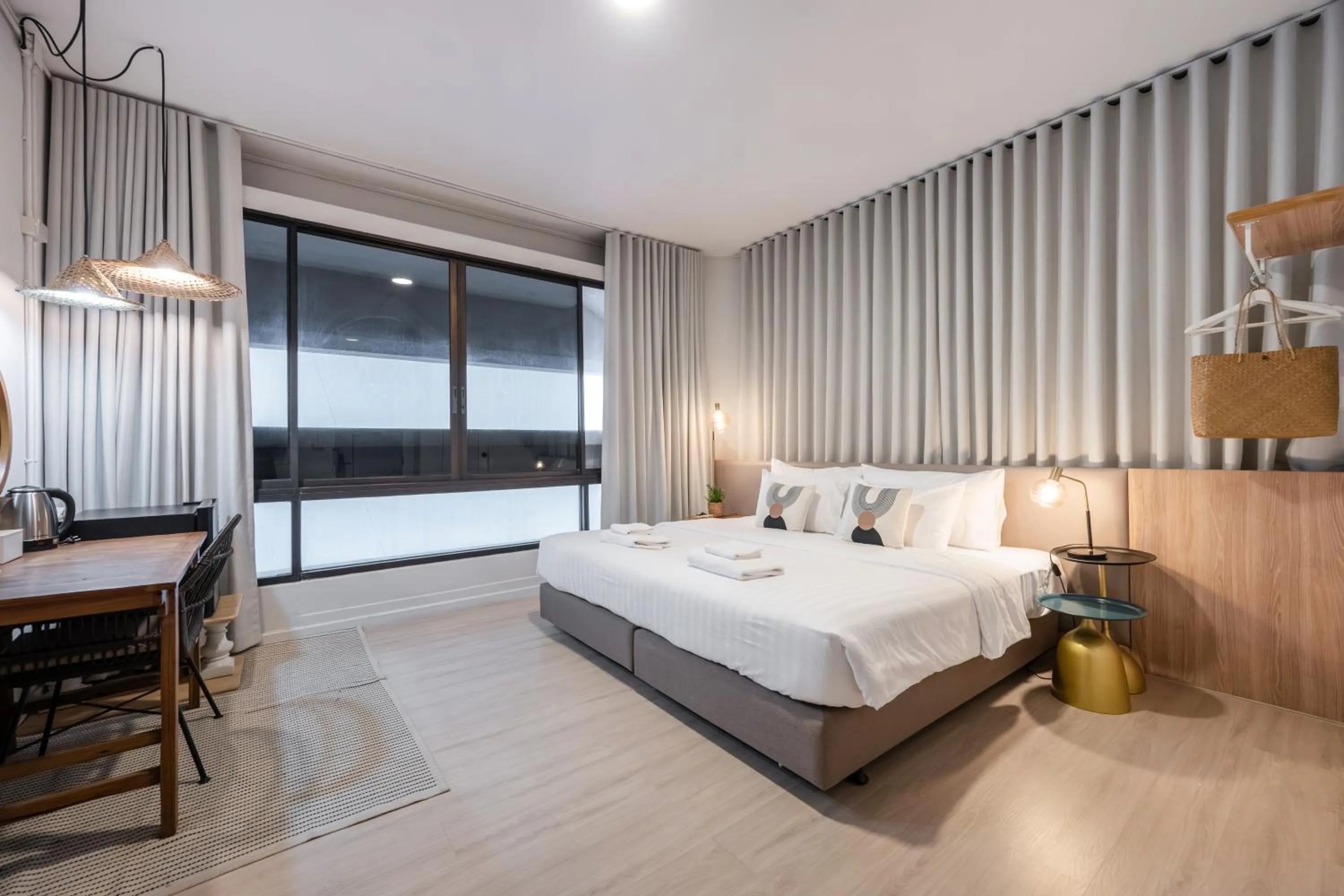 Bed in Unplugged at Bangrak Design Hostel