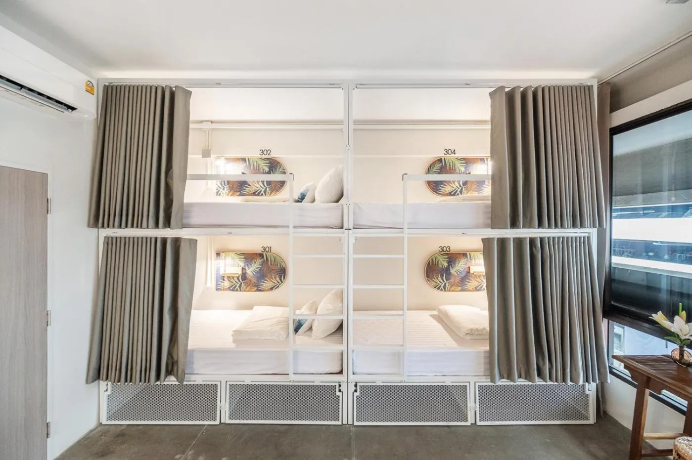 Bed in Unplugged at Bangrak Design Hostel