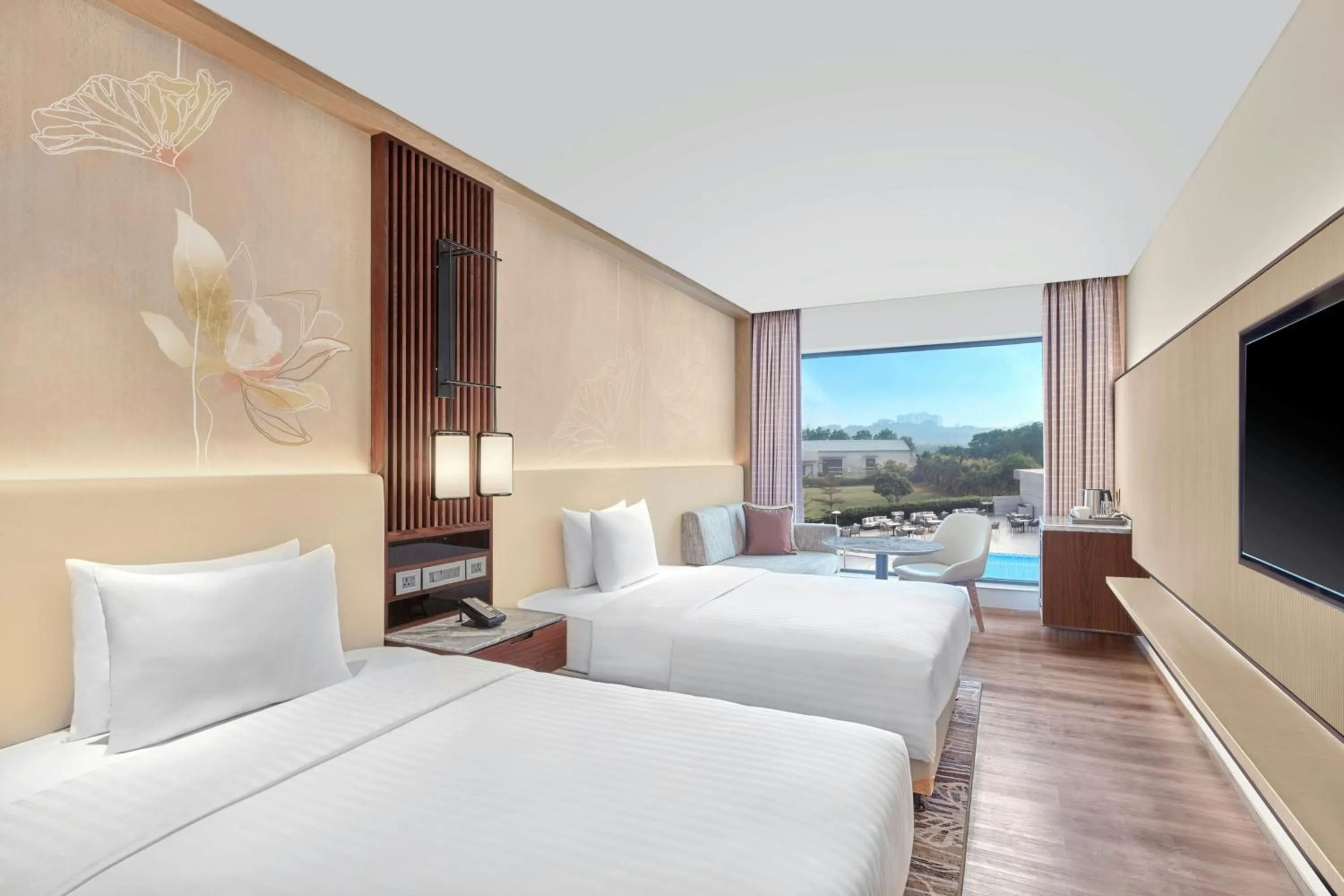 Swimming pool, Bed in Courtyard by Marriott Gorakhpur