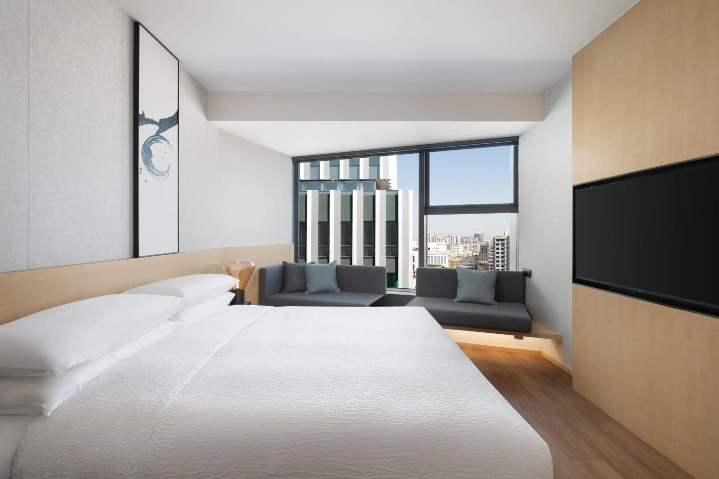 Bedroom, Bed in Fairfield by Marriott Shanghai Lingang Special Area