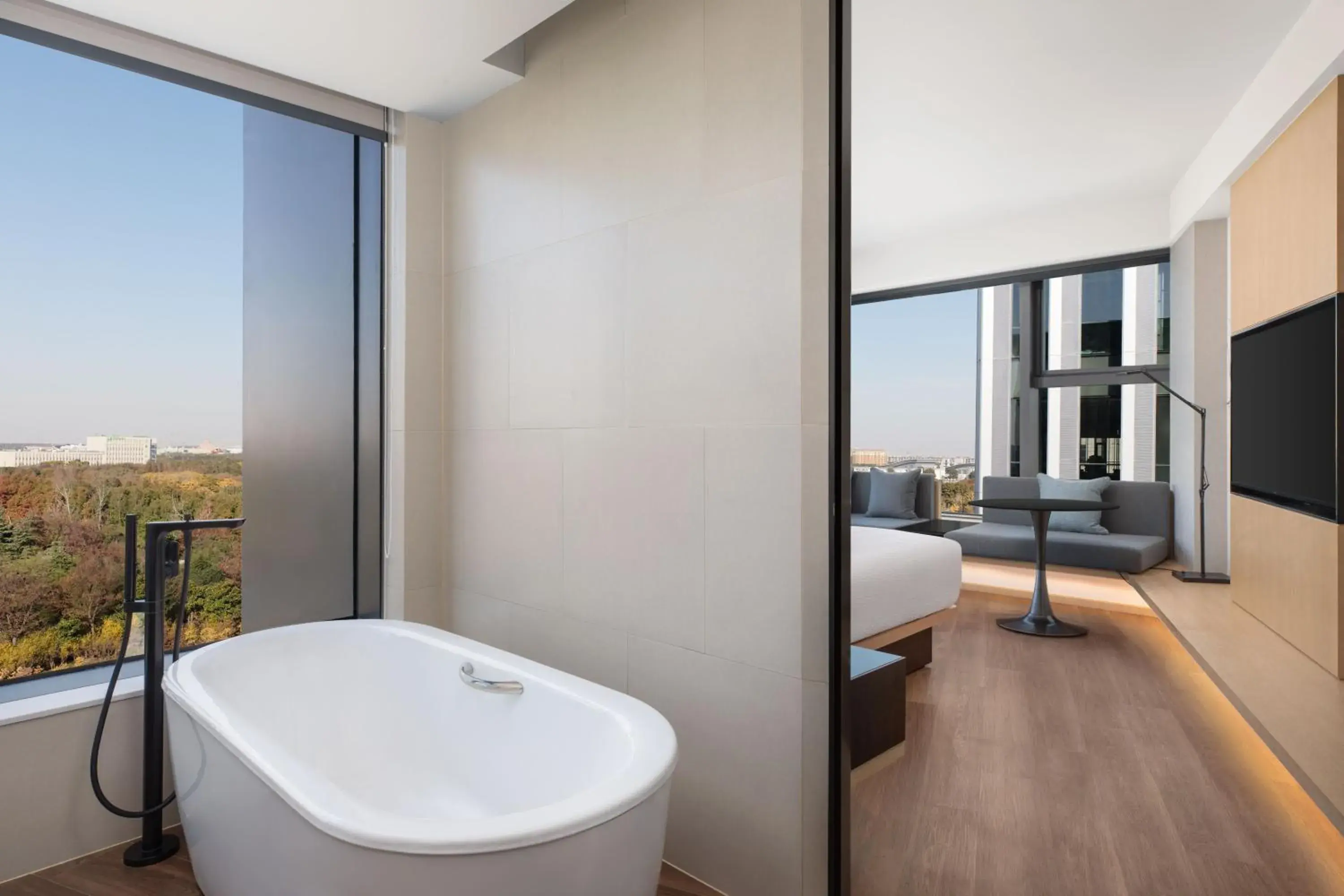 Deluxe King Room with City View in Fairfield by Marriott Shanghai Lingang Special Area Deluxe King Room with City View in Fairfield by Marriott Shanghai Lingang Special Area