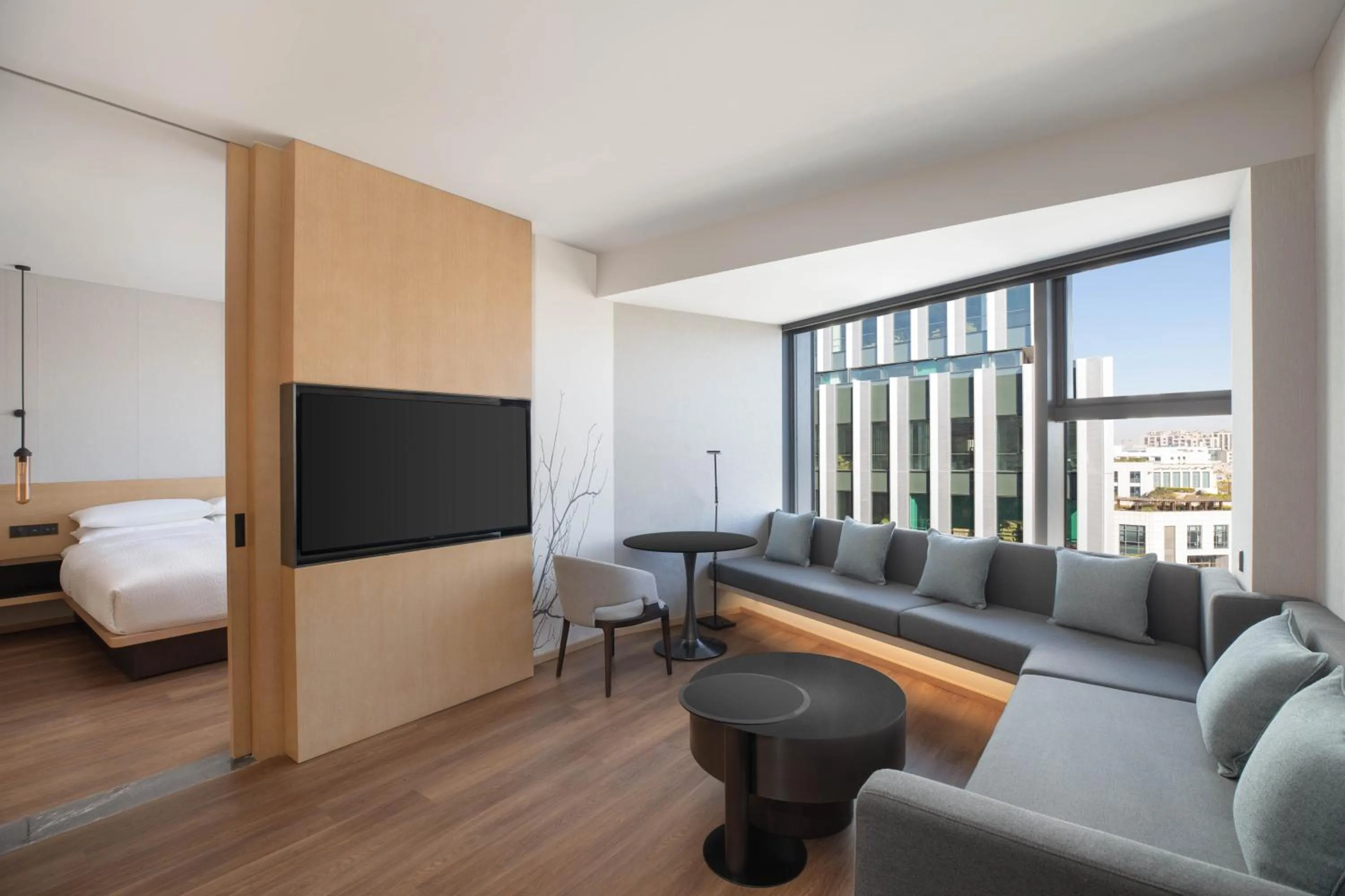 Living room, Bed in Fairfield by Marriott Shanghai Lingang Special Area
