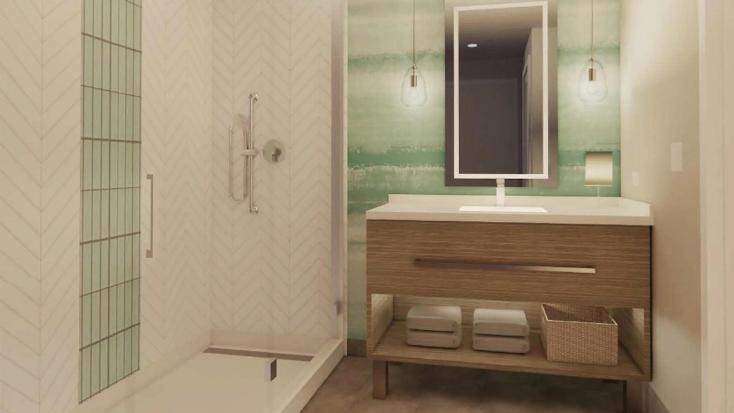 Bathroom in Holiday Inn Club Vacations Myrtle Beach Oceanfront