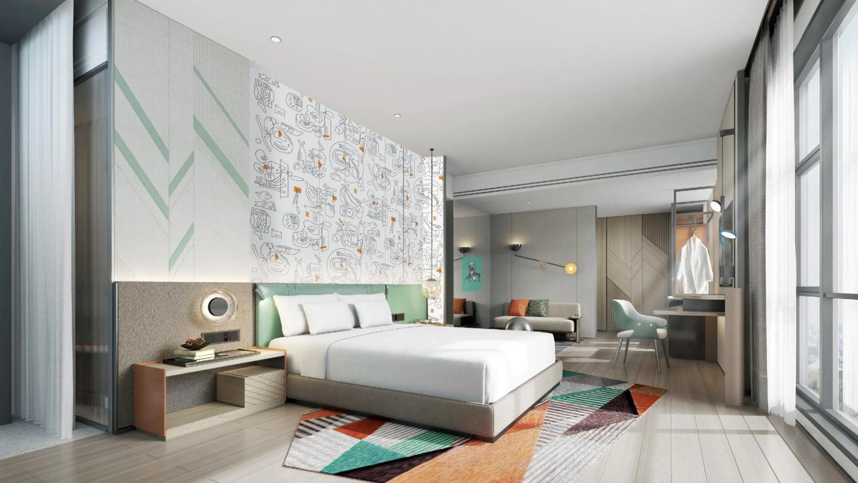 Photo of the whole room, Bed in EVEN Hotel Zhongshan City Center by IHG