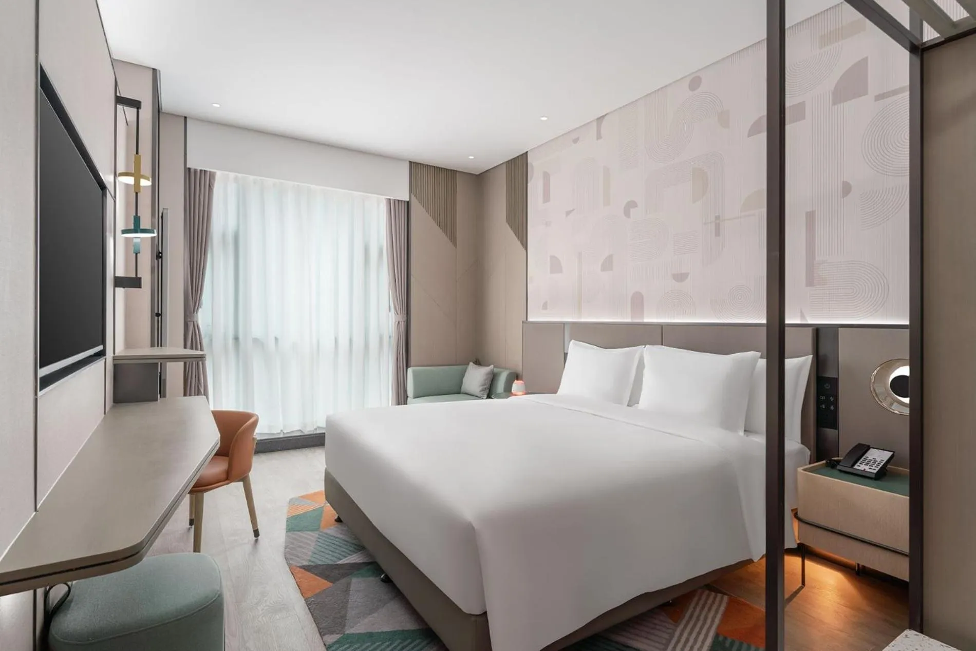 Bedroom, Bed in EVEN Hotel Zhongshan City Center by IHG