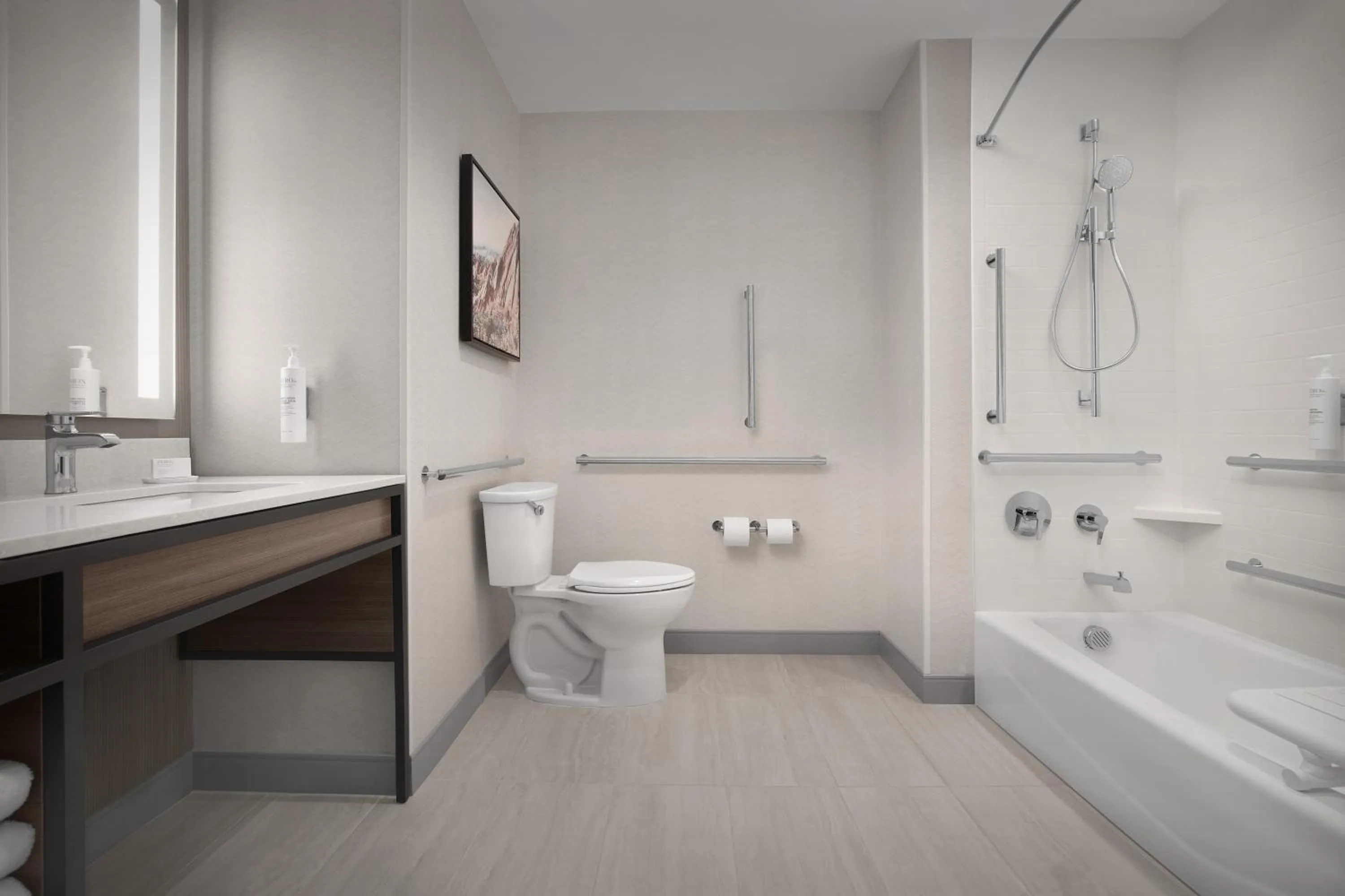 Shower in Hilton Garden Inn Denver Airport Tower Road