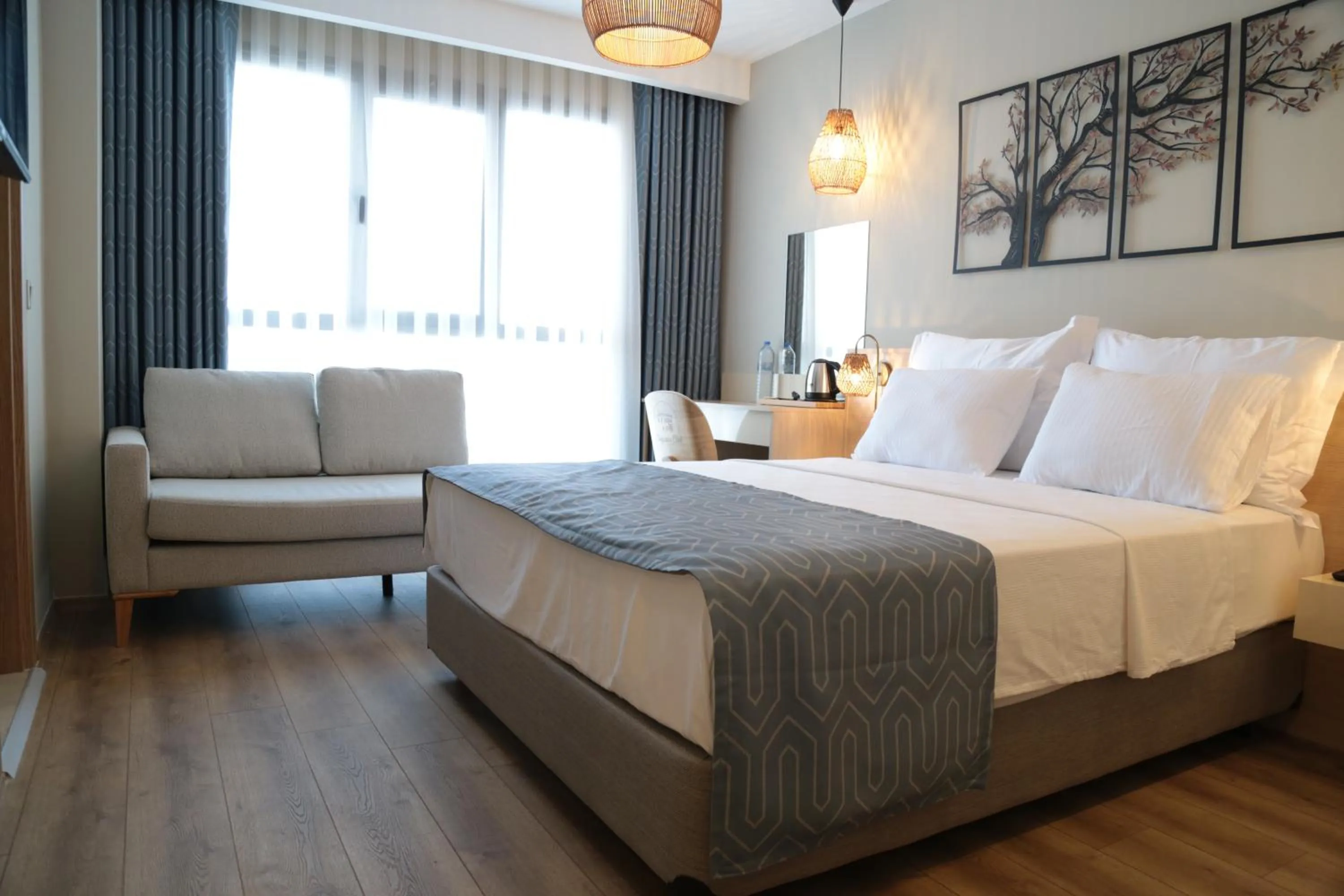 Bed in Güllük Uno Elegance Otel