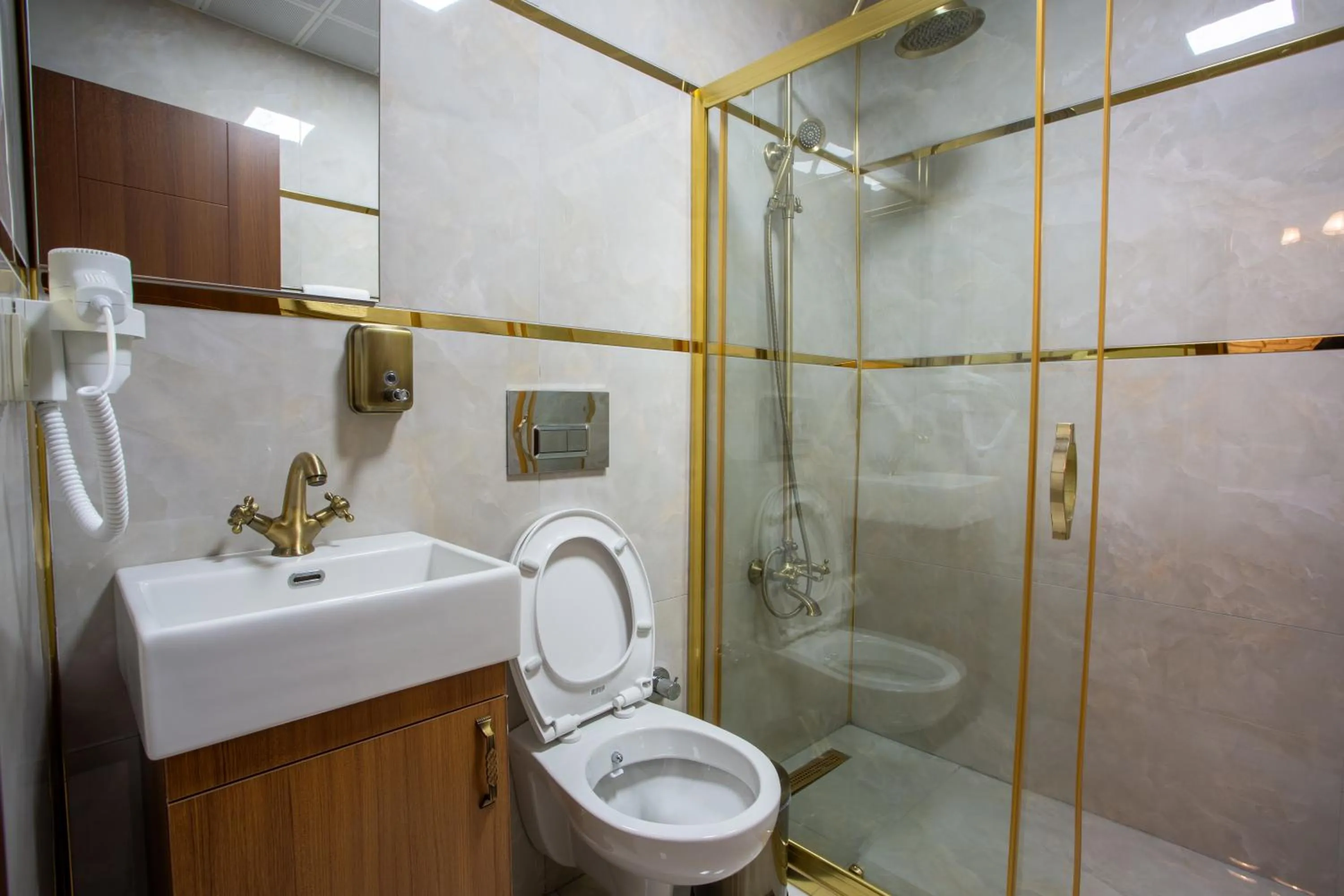 Shower in Sayina Hotel