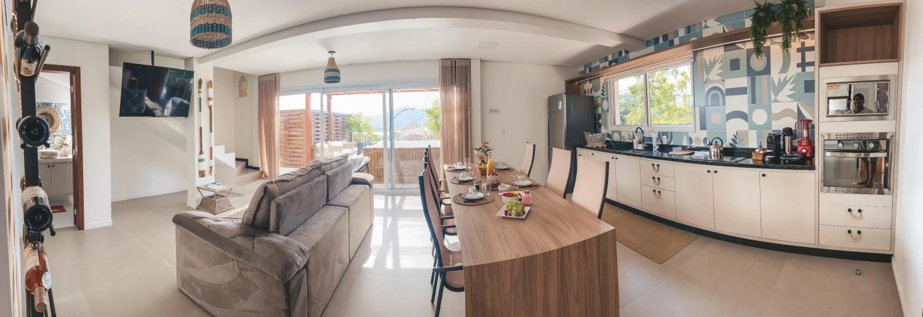 Living room in Villa Verde Bangalô - Garopaba - SC