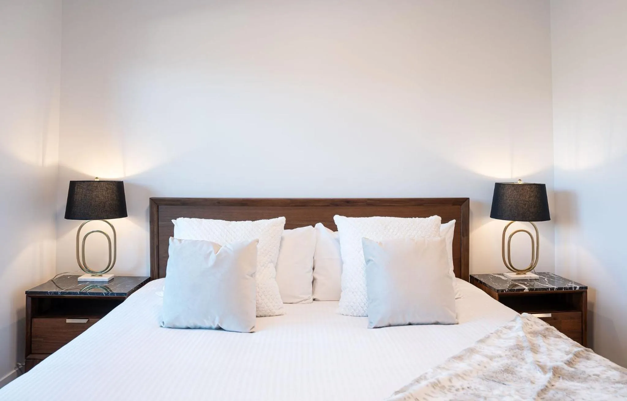 Bed in Mountainside Revival by Revelstoke Vacations